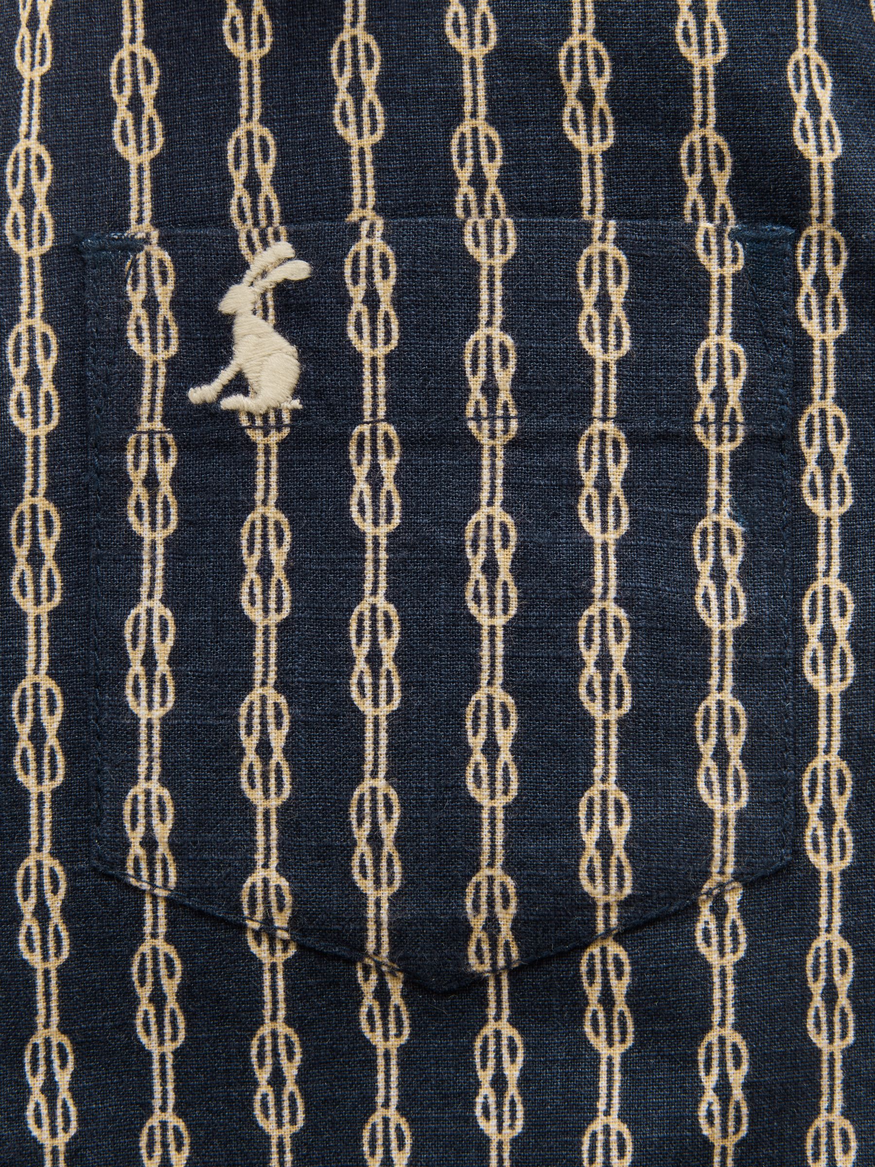 Boys' Sonny Navy Blue Printed Woven Shirt - Image 3 of 5