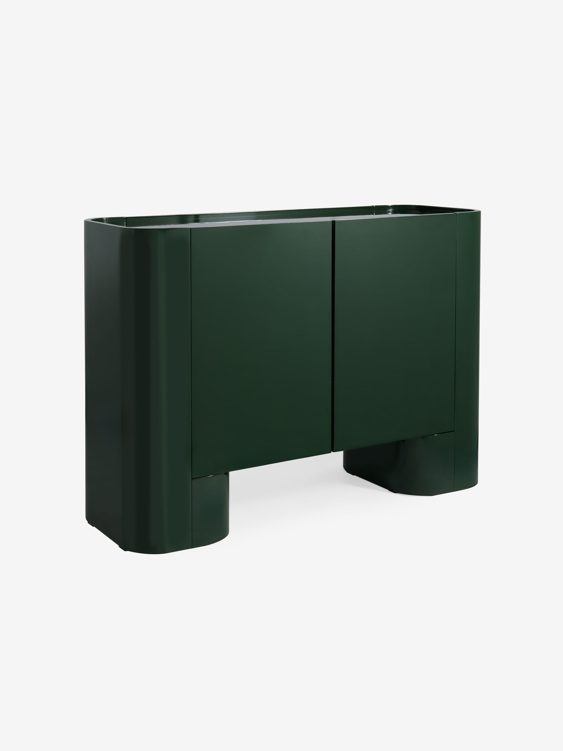 Kain Small Sideboard in Dark Green Gloss - Image 4 of 5