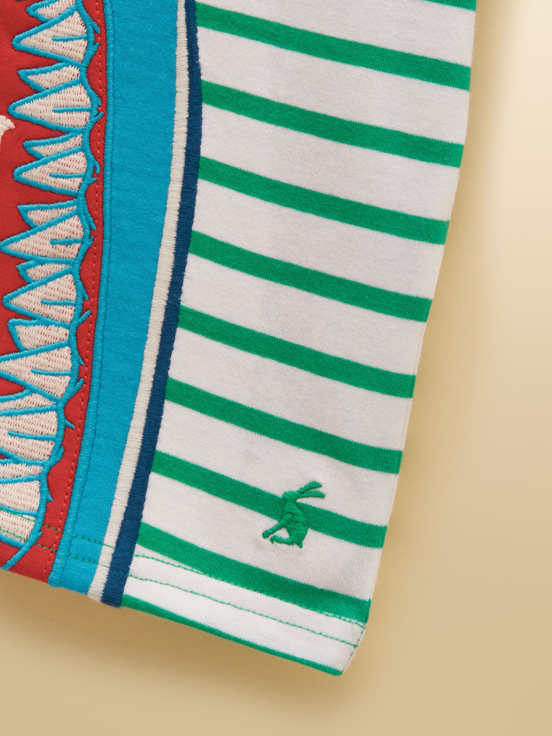 Boys' Archie Green Stripe Applique Graphic T-Shirt - Image 4 of 5