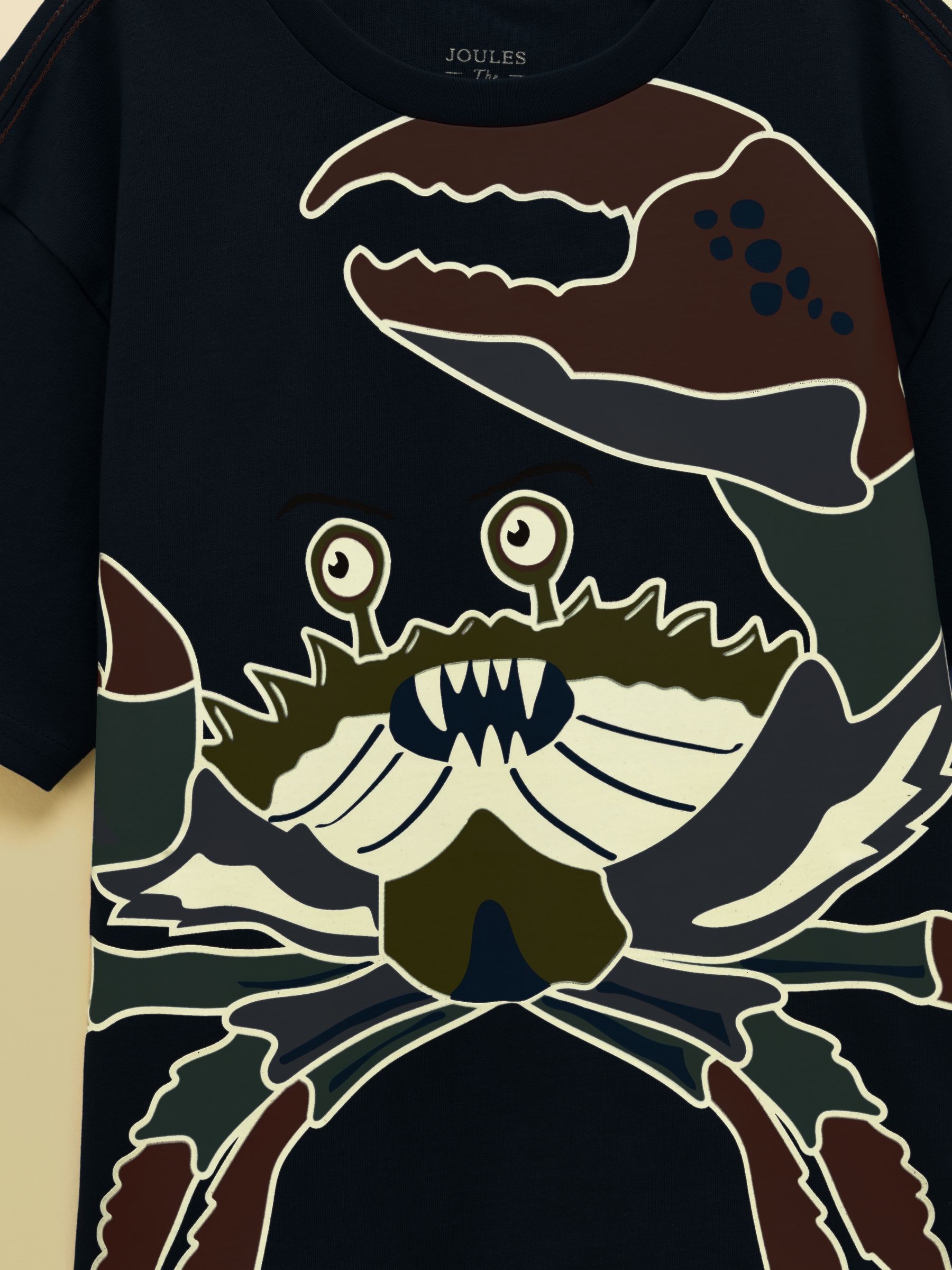 Boys' Archie Navy Glow in the Dark Screenprint T-Shirt - Image 7 of 7