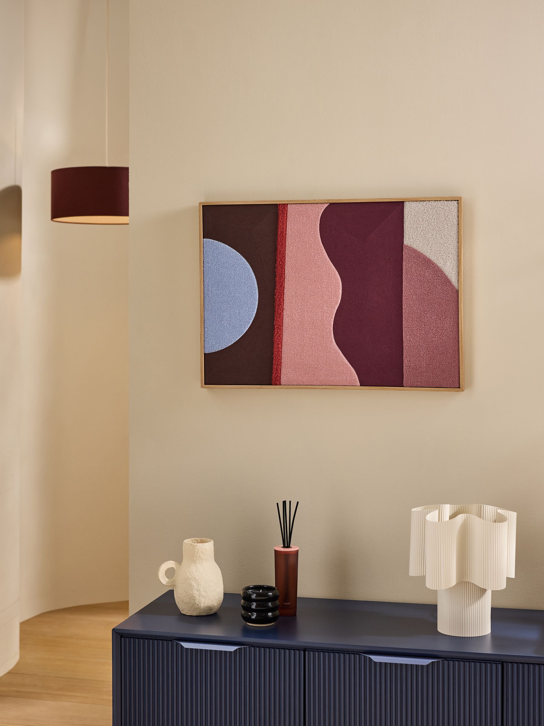 Ronja Wall Art in Pink - Image 1 of 4