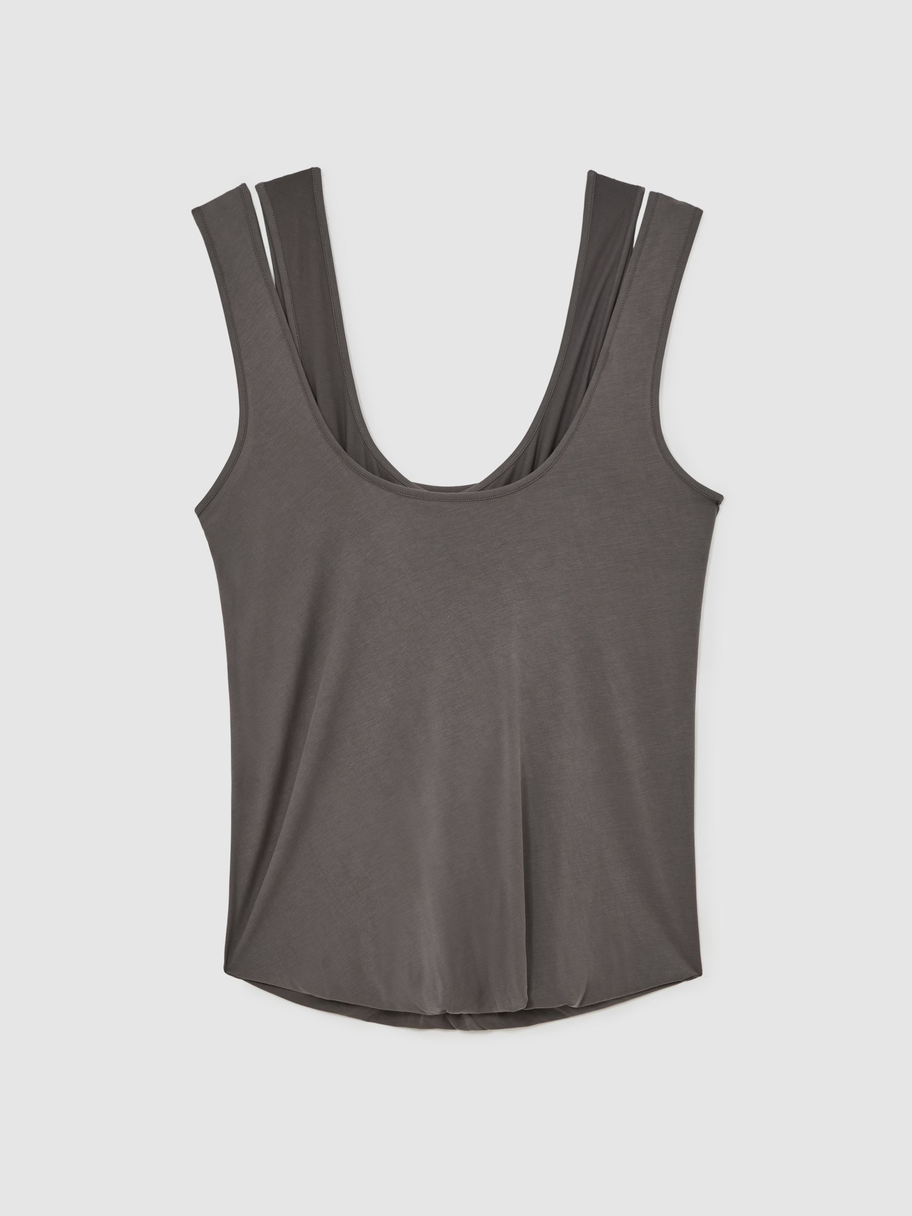 Reiss | Royal Ballet Double-Layer Vest in Charcoal Grey - Image 2 of 5