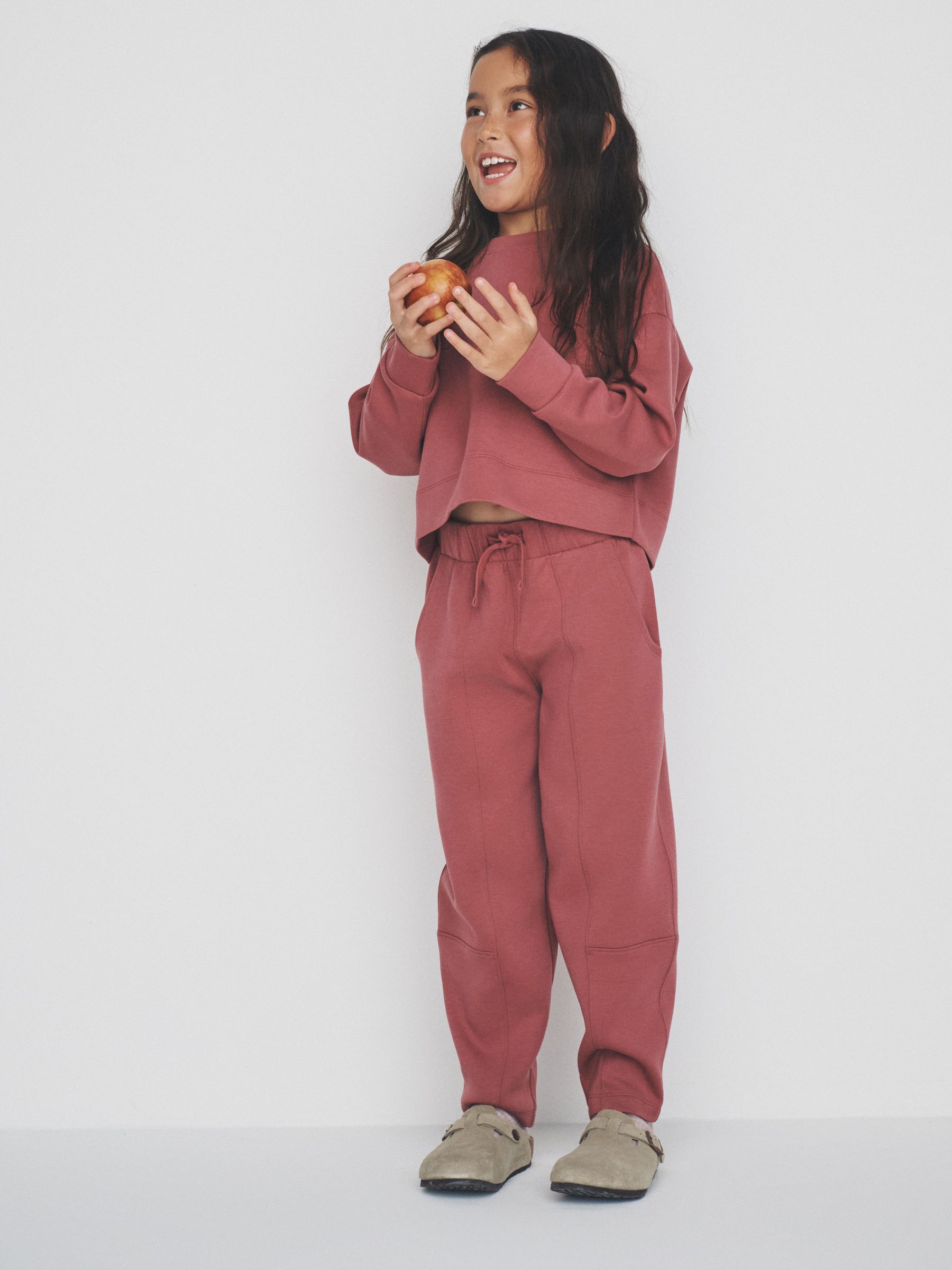 Crew and Barrel Leg Jogger Scuba Set Pink - Image 1 of 6