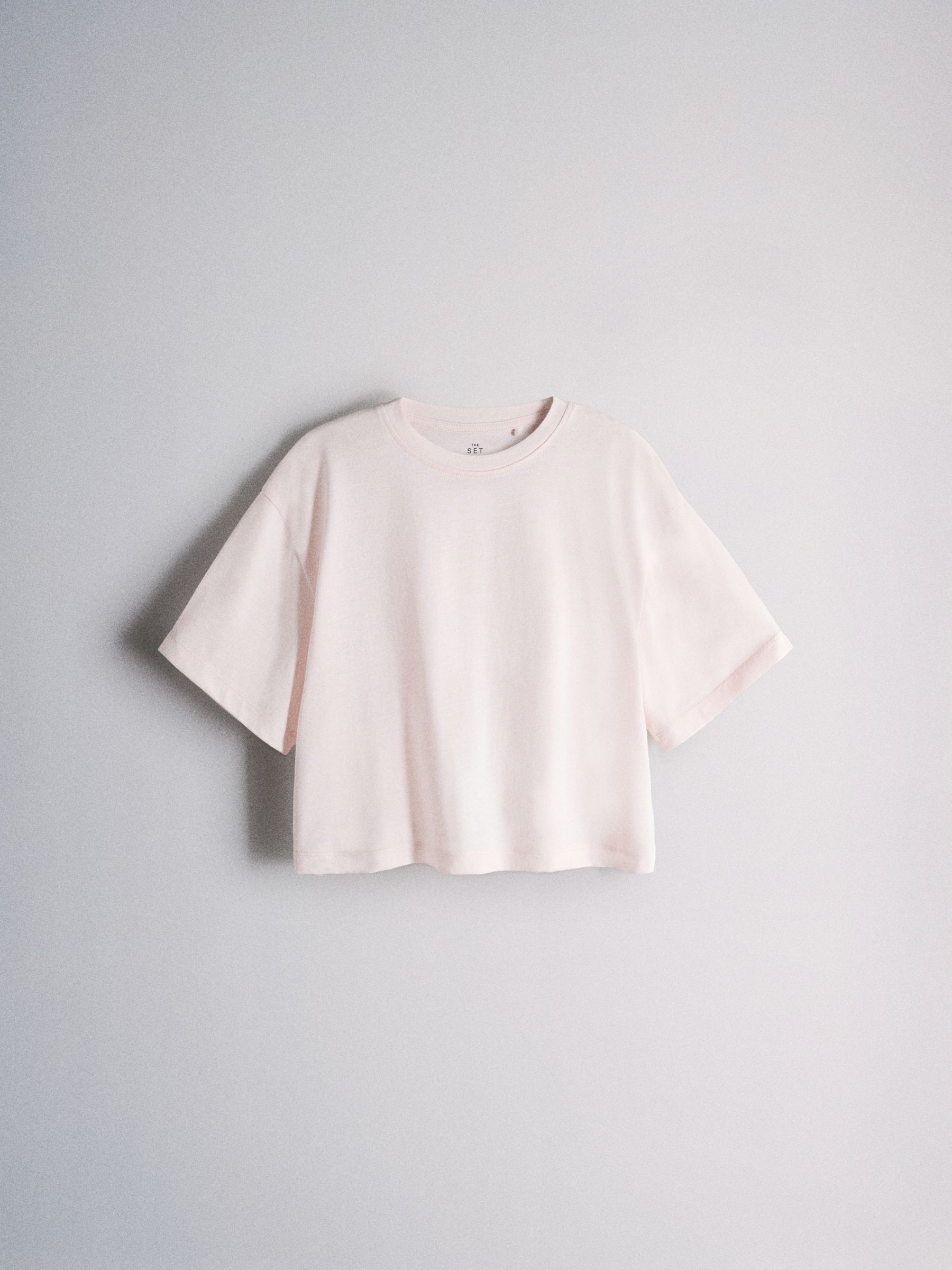 4 Pack Cropped Short Sleeve Cotton Blend T-Shirts Brown/White/Yellow/Stripe - Image 4 of 7