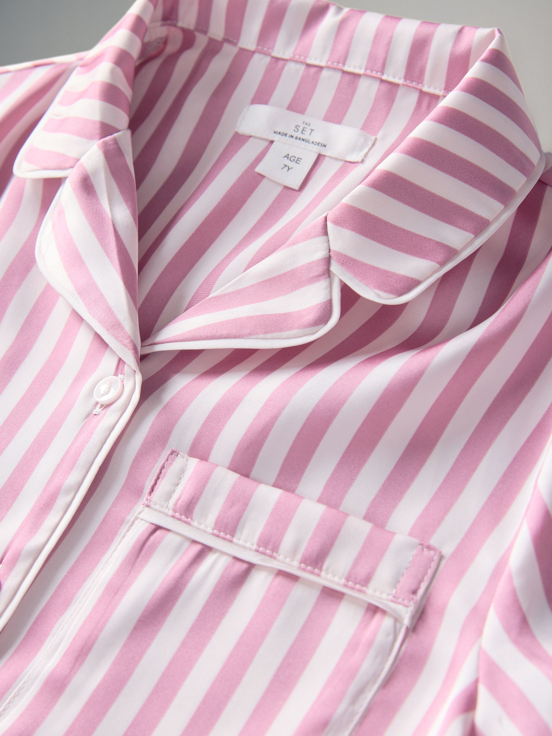 2 Pack Short Sleeve Satin Pyjamas Pink/Plum - Image 6 of 6 2 Pack Short Sleeve Satin Pyjamas Pink/Plum - Image 6 of 6