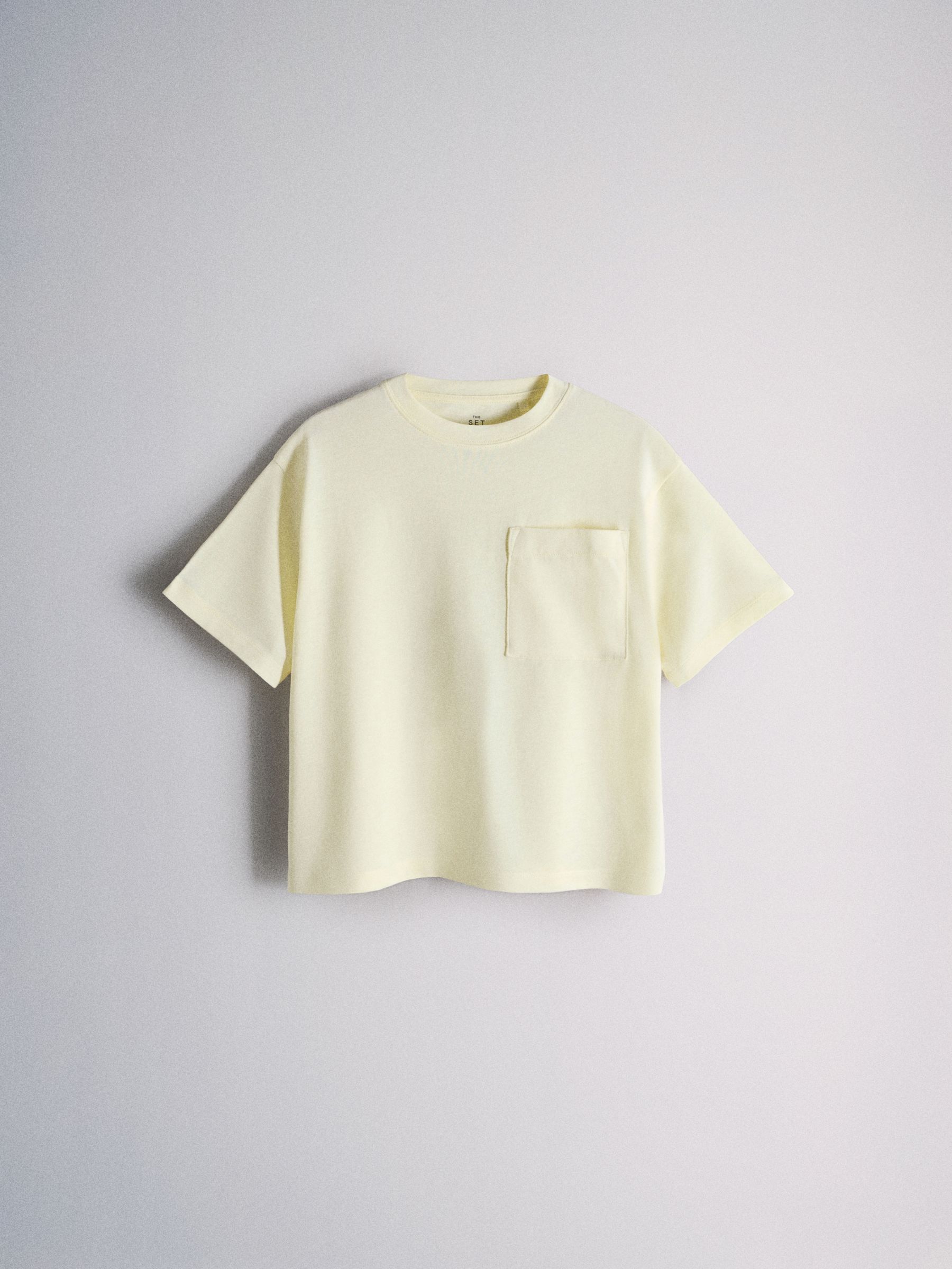 4 Pack Short Sleeve Cotton Blend Oversized Pocket T-Shirts Blue/Green/Yellow/Cream - Image 3 of 6