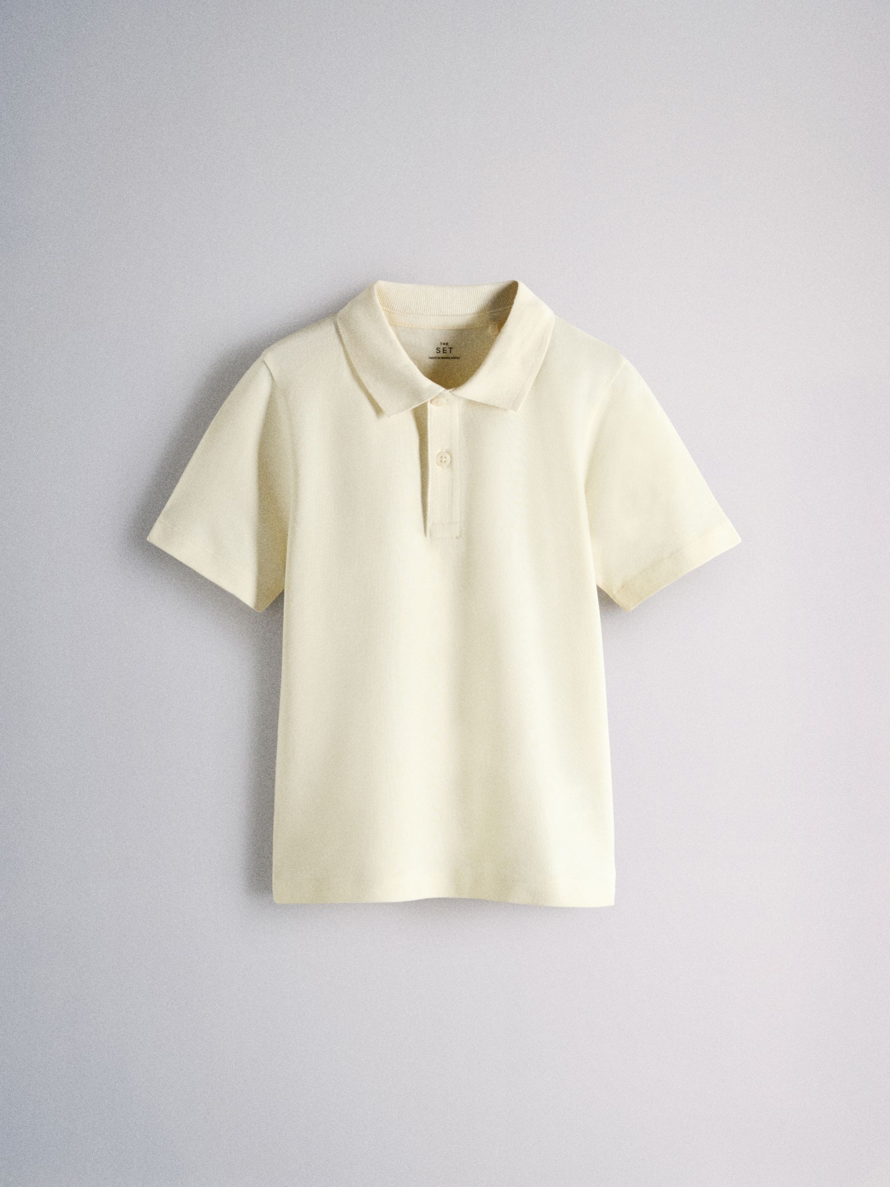 5 Pack Cotton Pique Polo Shirts Brown/Blue/Yellow/Cream - Image 3 of 6