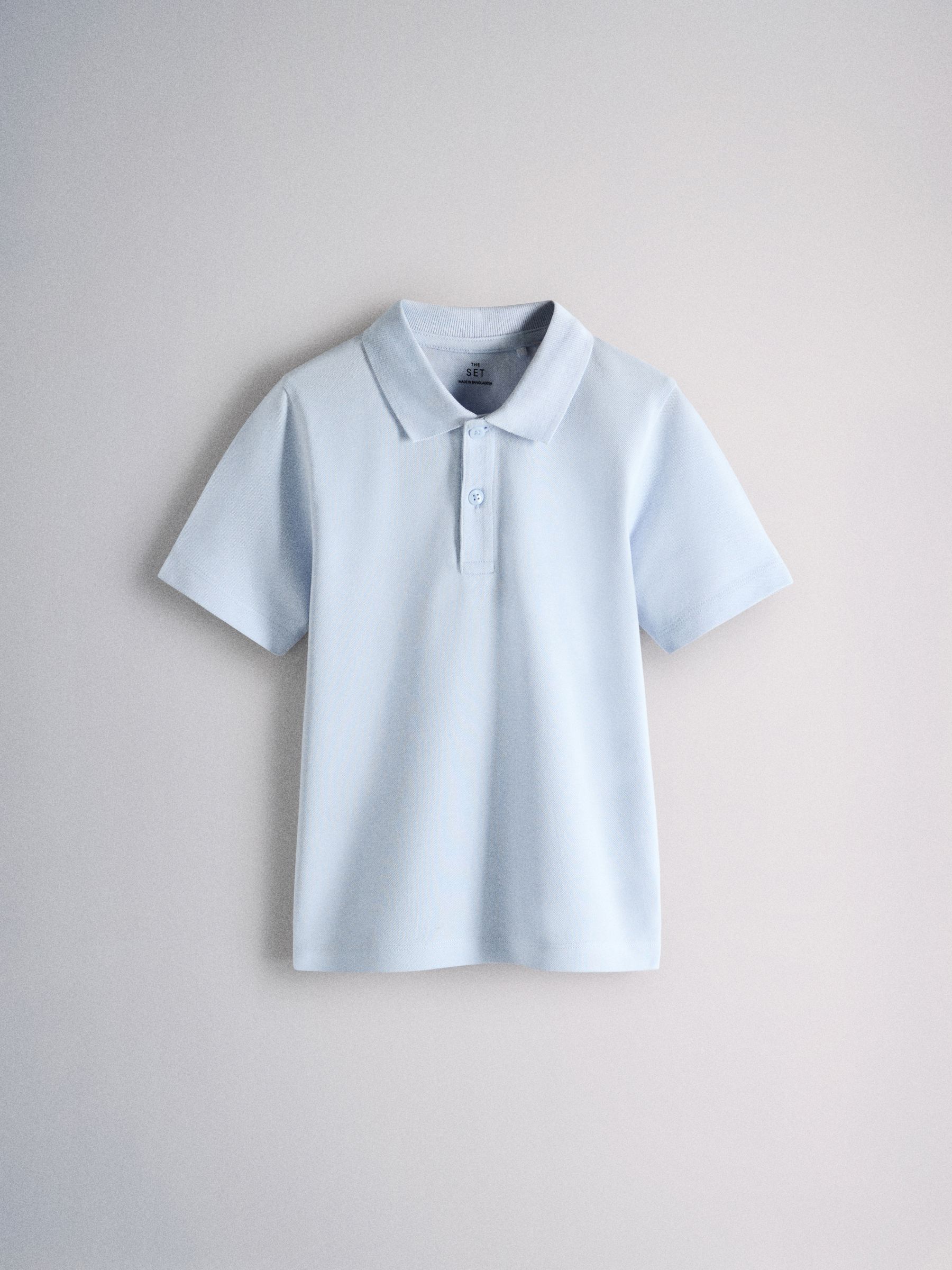 5 Pack Cotton Pique Polo Shirts Brown/Blue/Yellow/Cream - Image 5 of 6