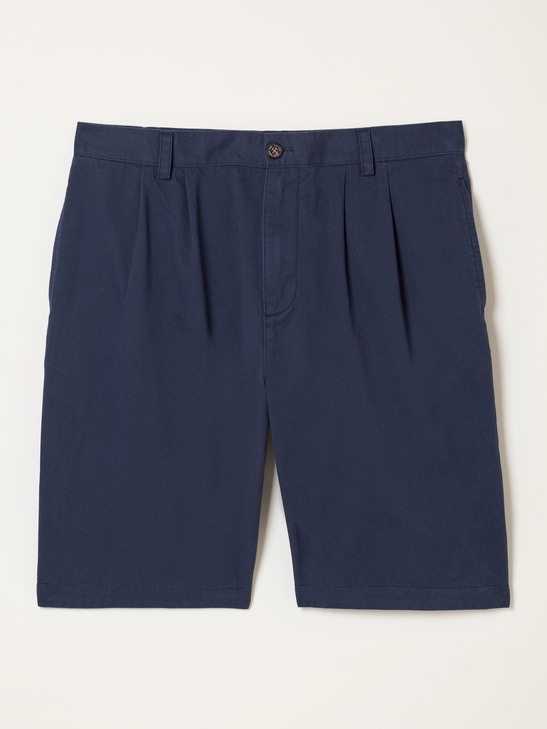 Navy Pleat Front Chino Shorts - Image 6 of 6