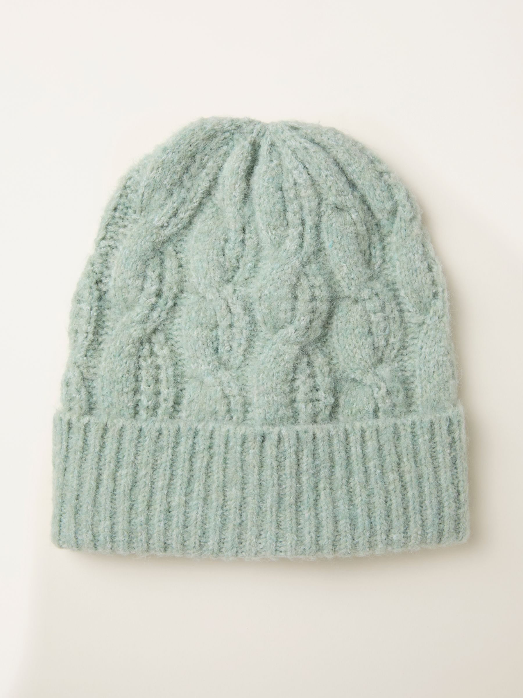 Light Green Cable Beanie - Image 1 of 2 Light Green Cable Beanie - Image 1 of 2