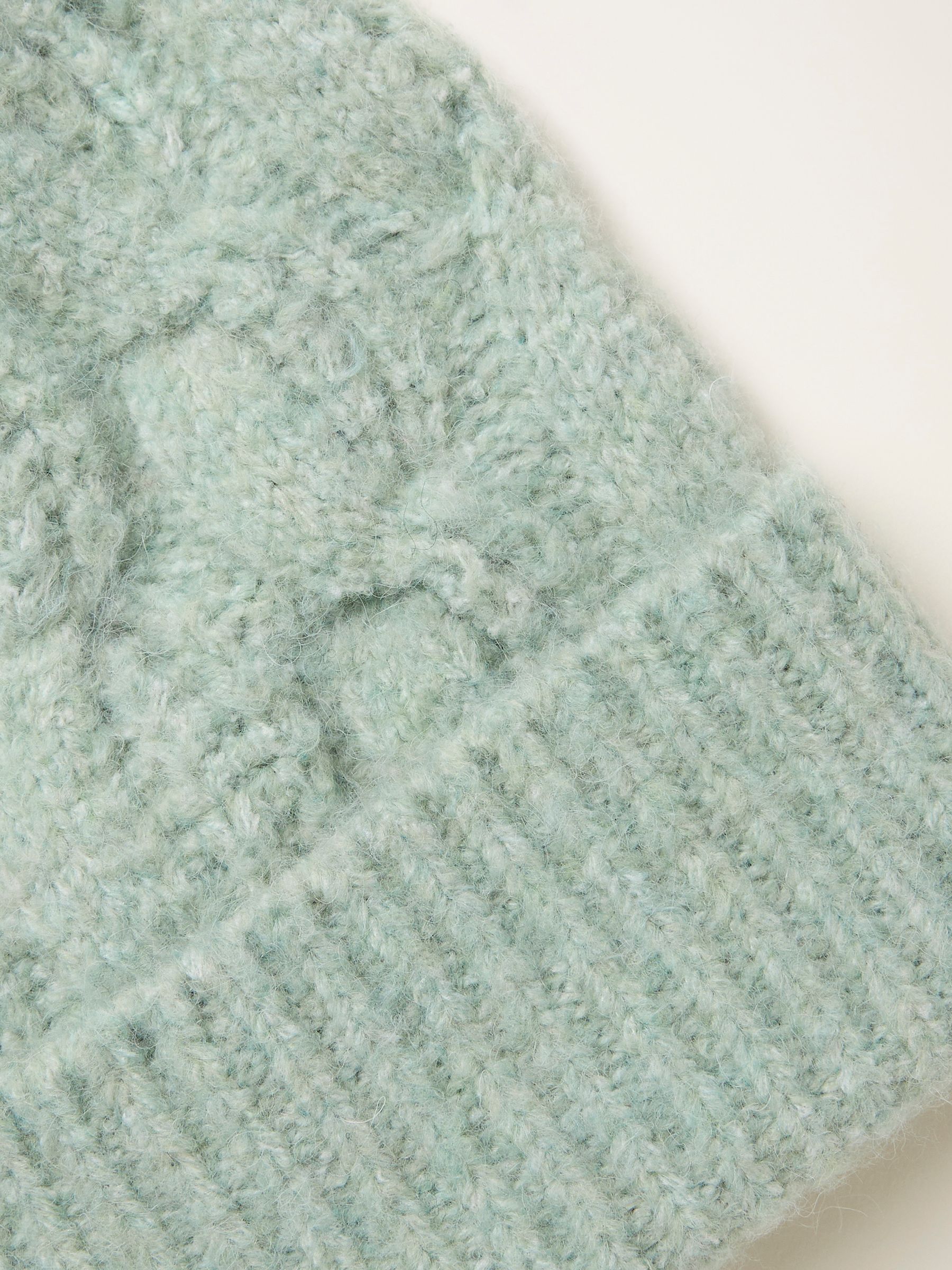 Light Green Cable Beanie - Image 2 of 2