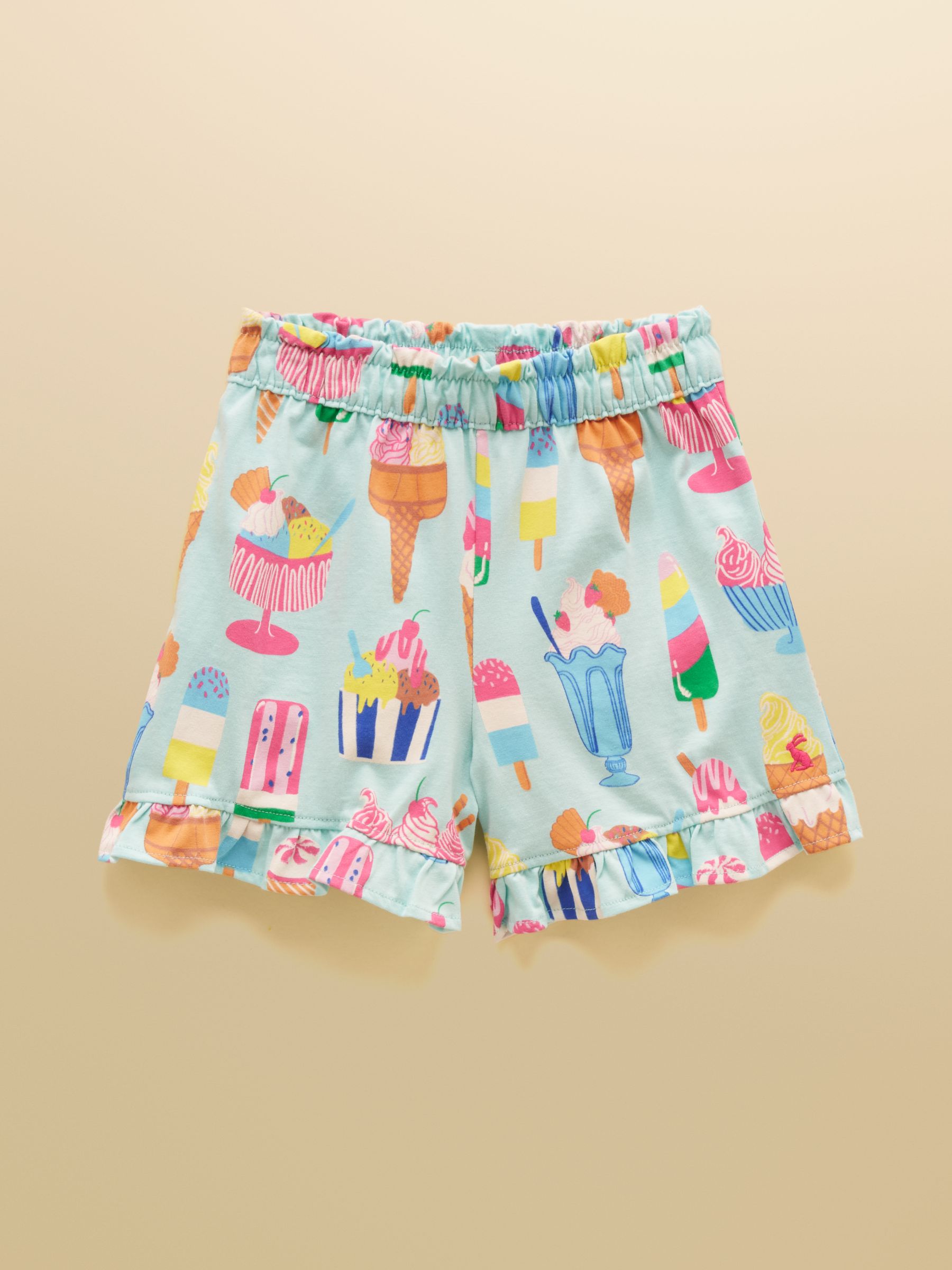 Girls' Daisy Blue Jersey Frill Shorts - Image 1 of 5 Girls' Daisy Blue Jersey Frill Shorts - Image 1 of 5
