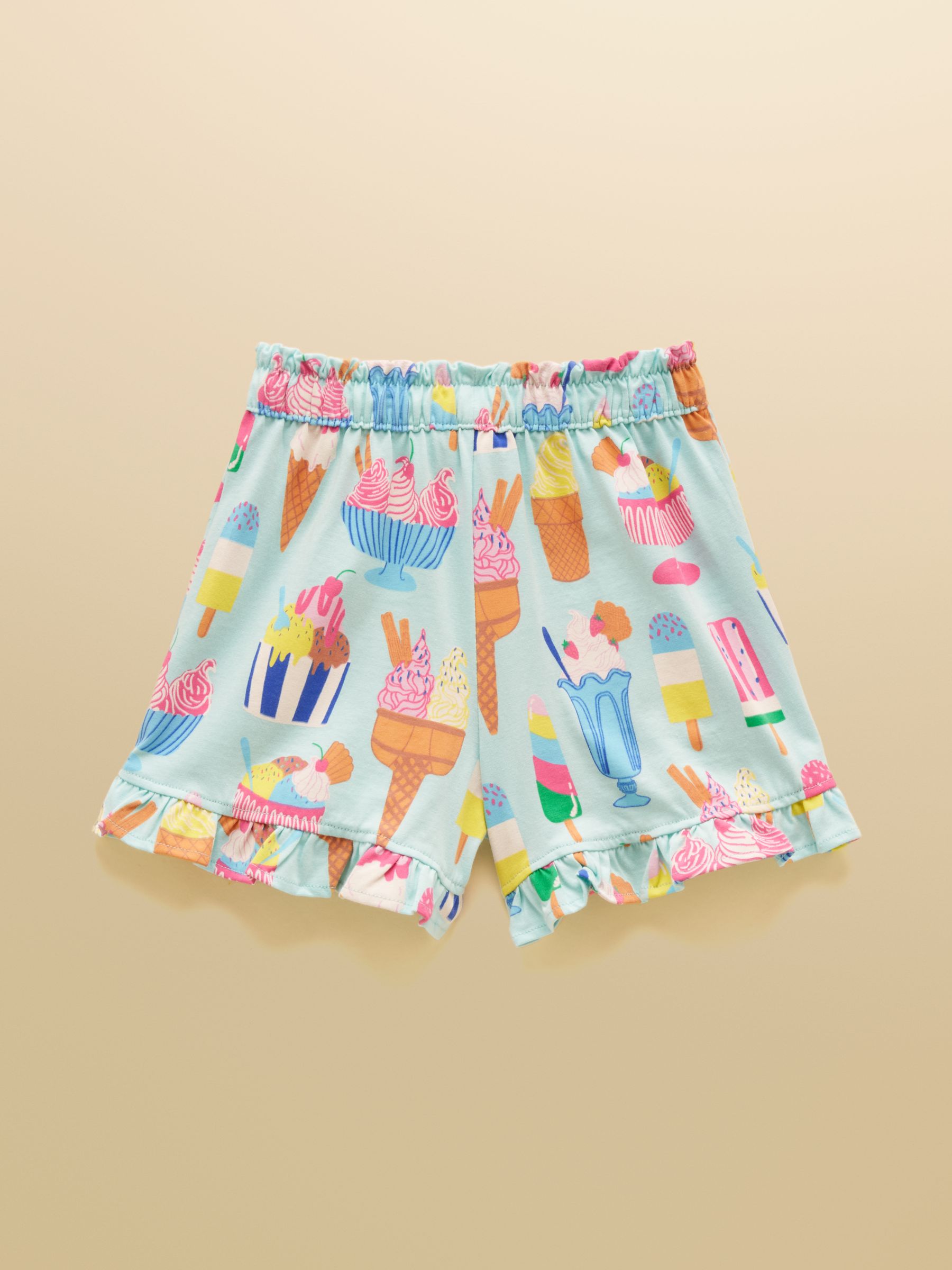 Girls' Daisy Blue Jersey Frill Shorts - Image 2 of 5