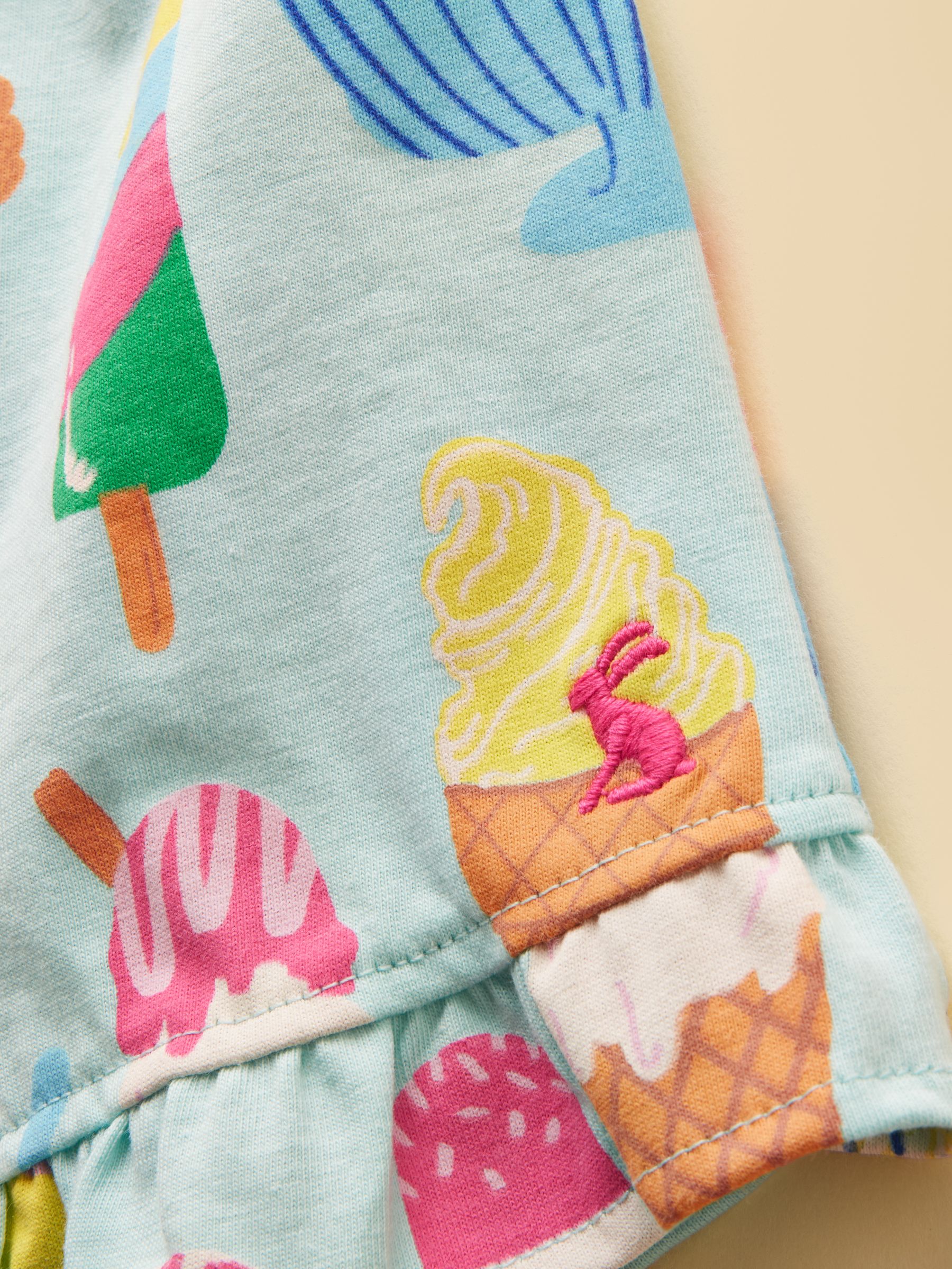 Girls' Daisy Blue Jersey Frill Shorts - Image 3 of 5