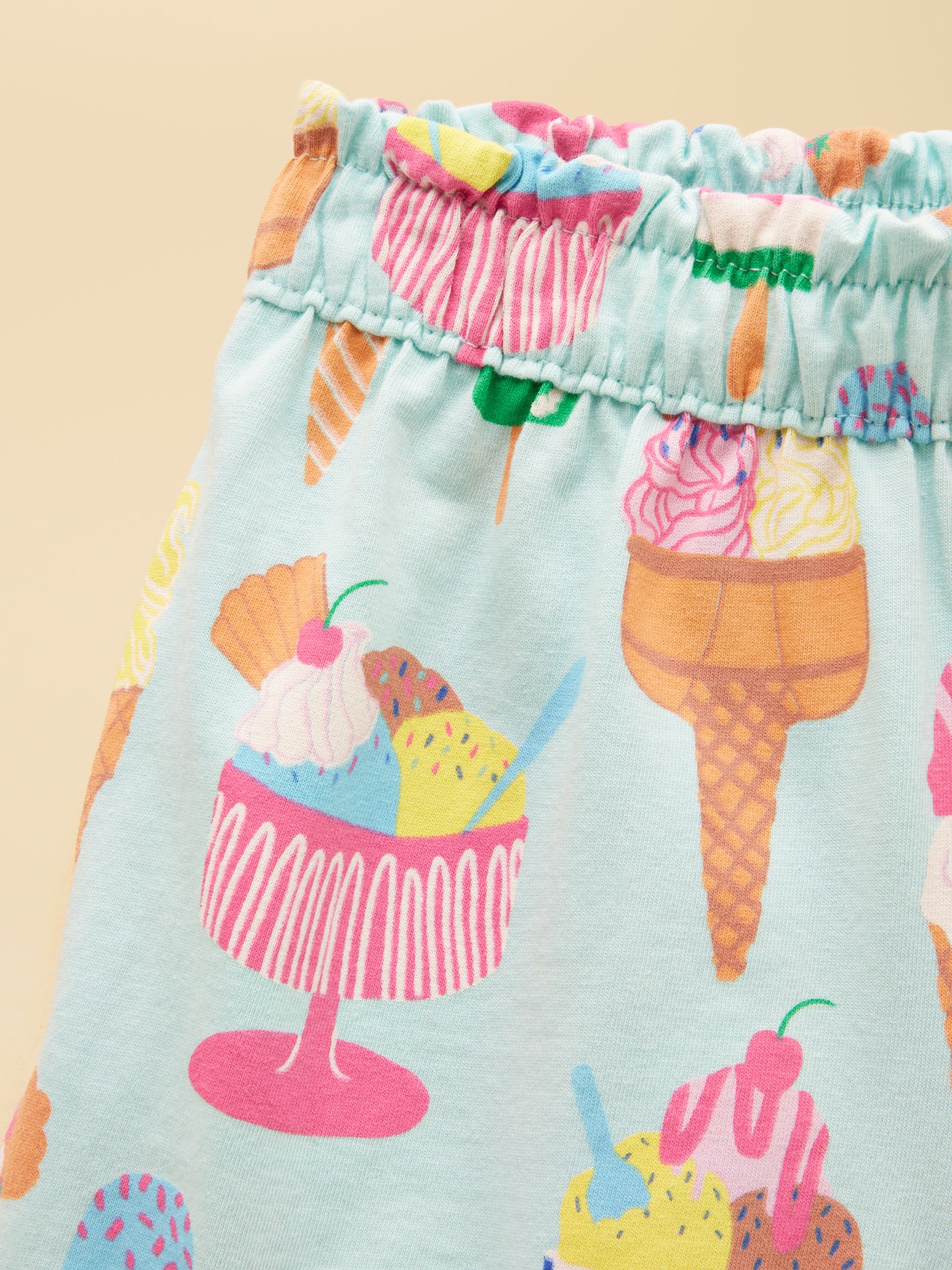 Girls' Daisy Blue Jersey Frill Shorts - Image 5 of 5