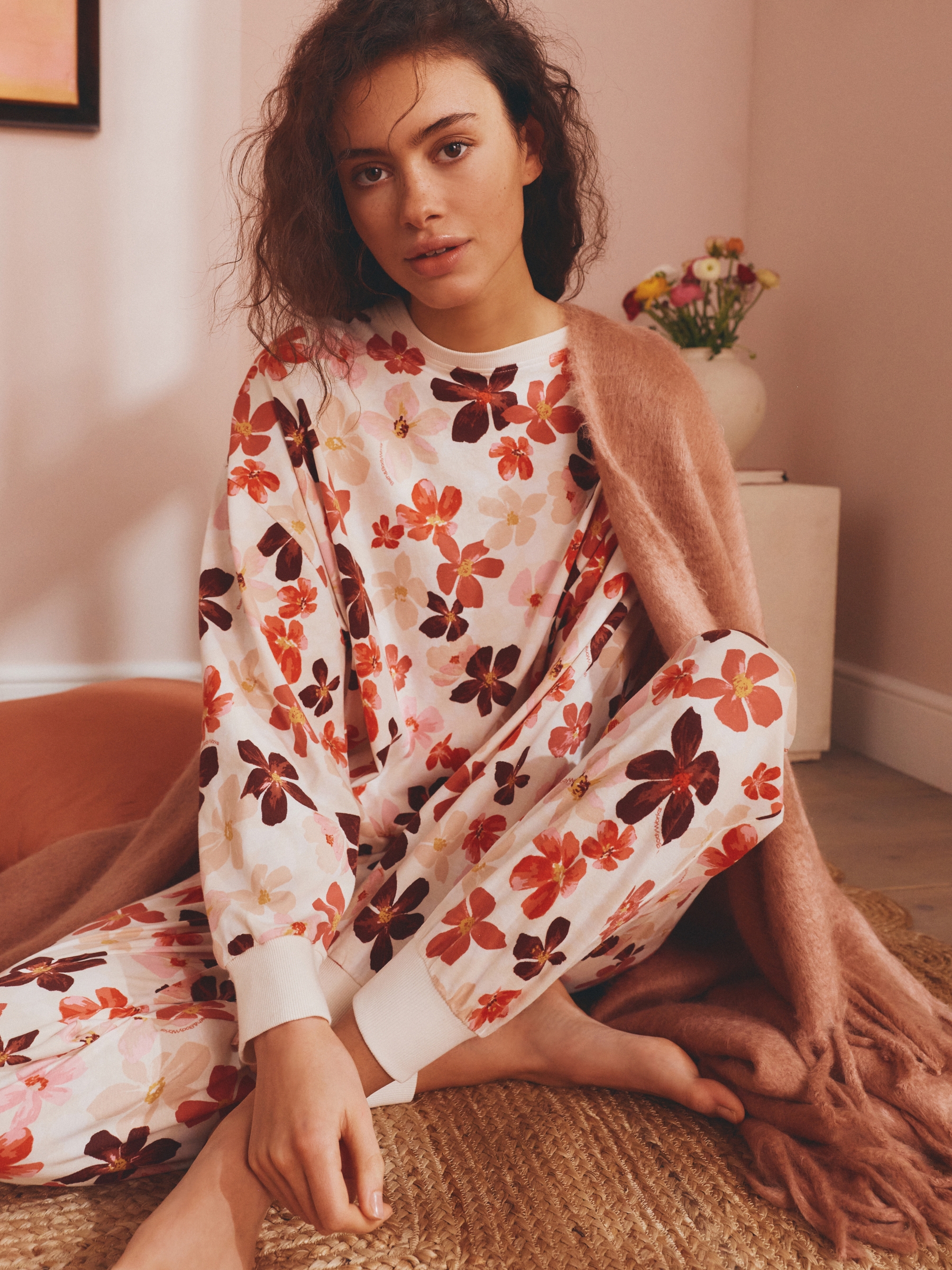 Coral Bloom Cotton Jersey Twosie - Image 2 of 9