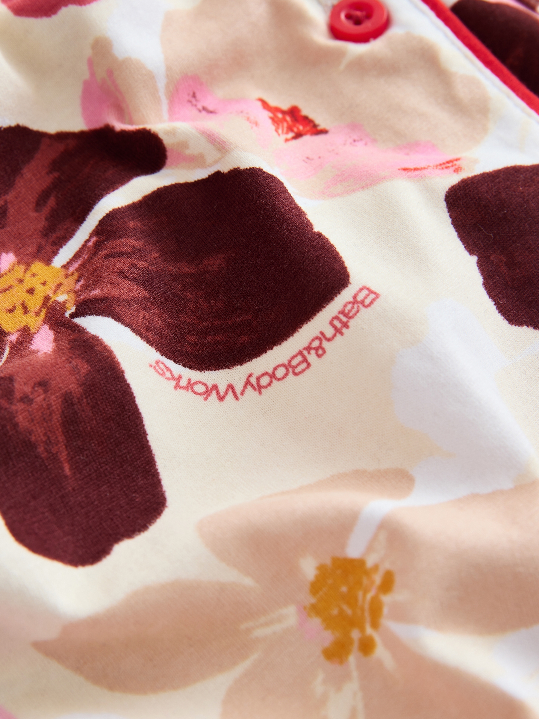 Coral Bloom Long Sleeve Button Through Shorts Set - Image 8 of 9