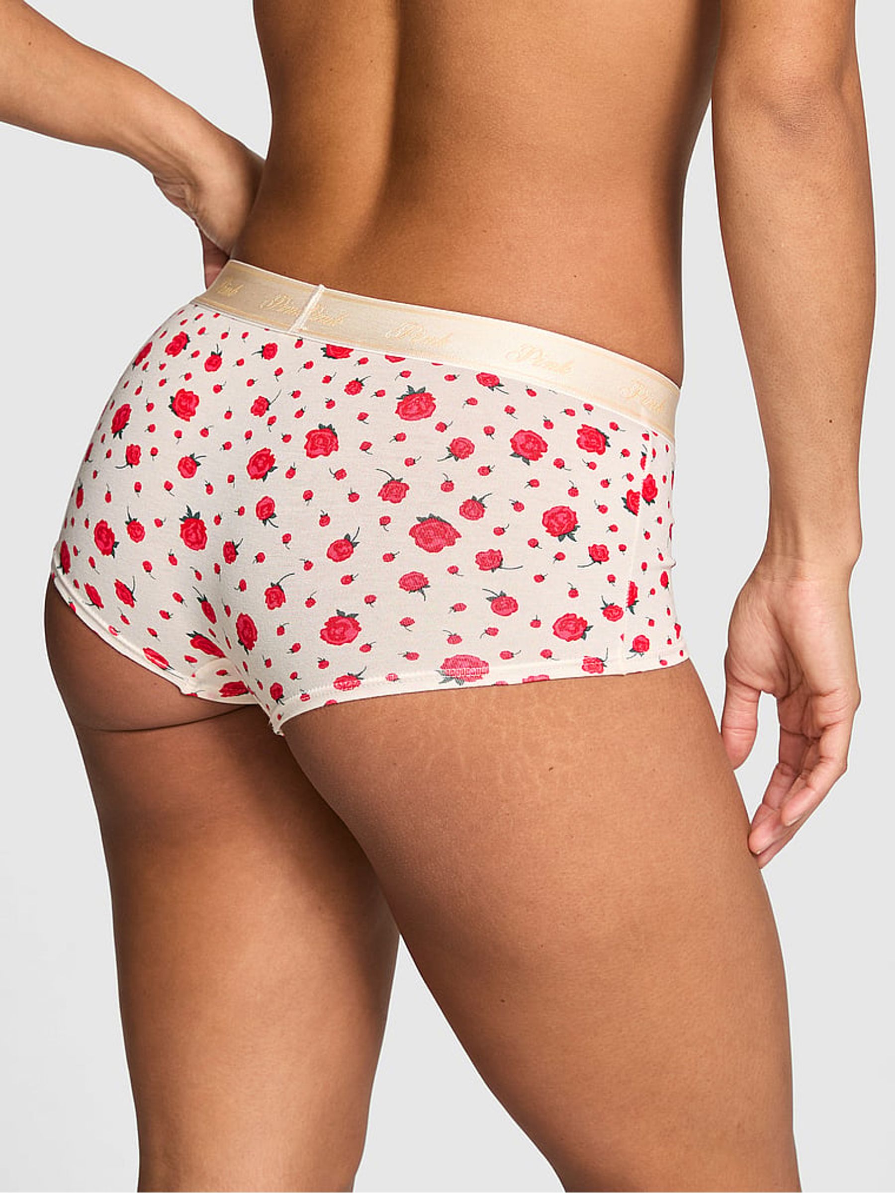 Winter White Roses High Waist Cotton Logo Knickers - Image 2 of 3