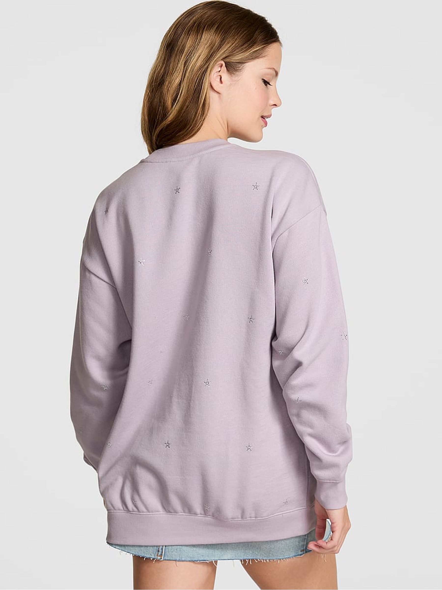 Spring Violet Purple Fleece Sweatshirt - Image 2 of 2