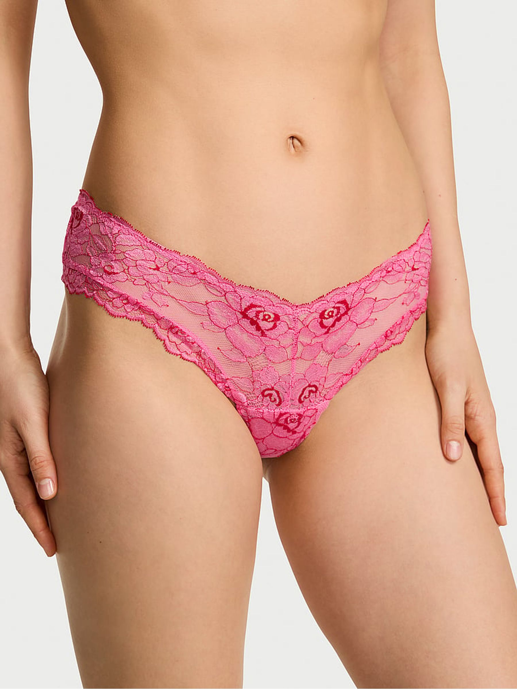 Rose Garden Pink XDye Cheeky Lace Knickers - Image 1 of 2