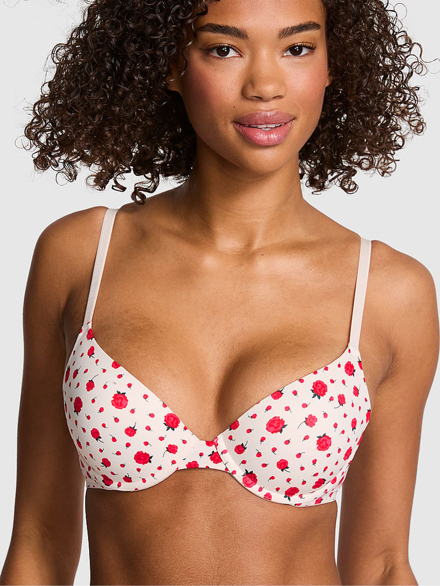 Winter White Roses Push Up Bra - Image 1 of 3