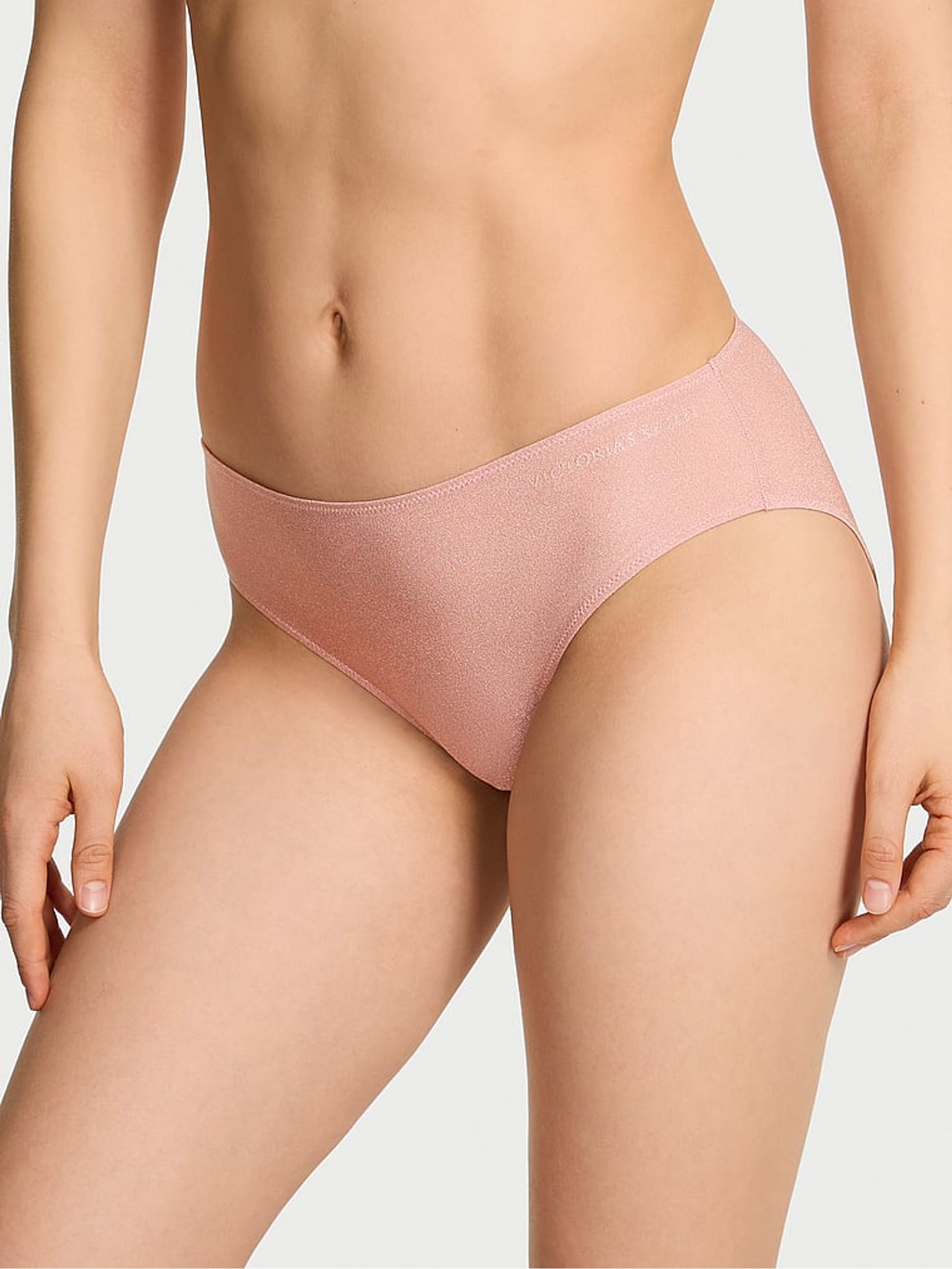 Royal Pink Bikini Shimmer Mid-Rise Knickers - Image 1 of 2 Royal Pink Bikini Shimmer Mid-Rise Knickers - Image 1 of 2