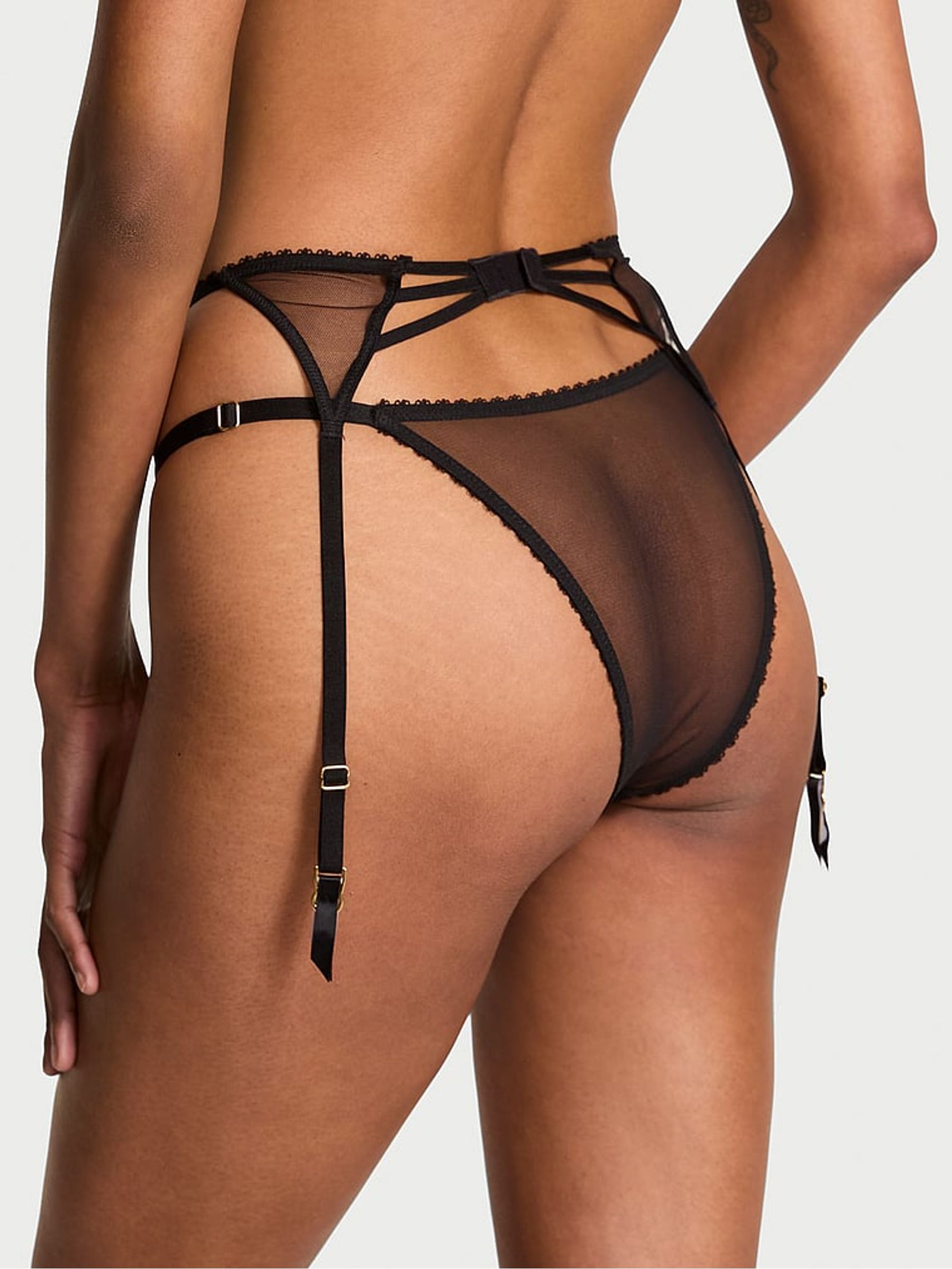 Black Cherry Bomb Embroidered Garter Belt - Image 2 of 3