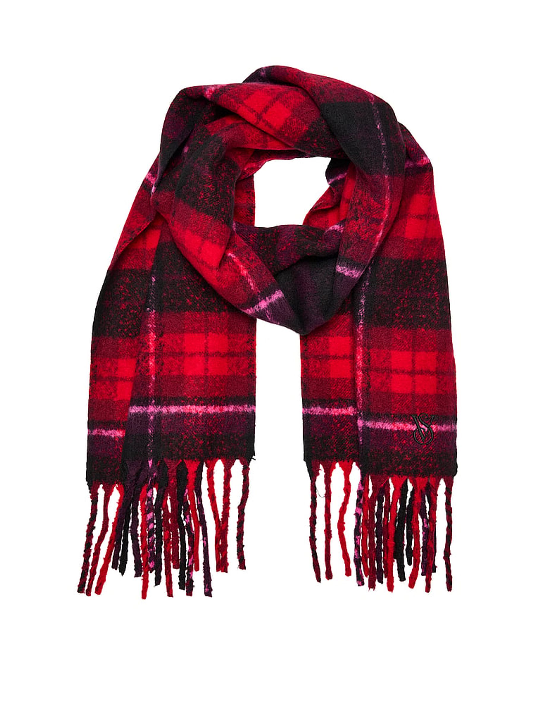 Red Tartan Cosy Blanket Scarf - Image 1 of 1
