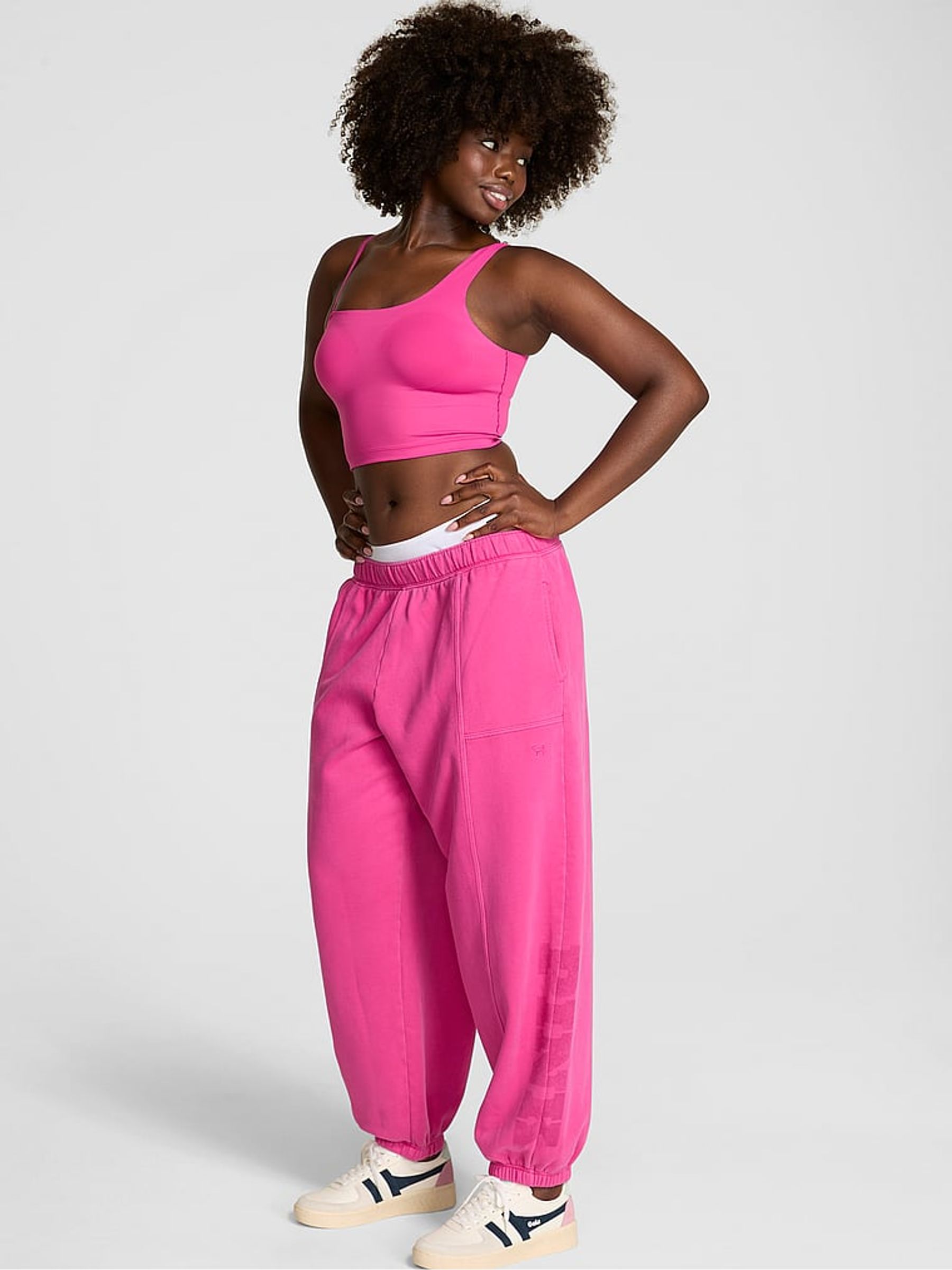 Pink Fire Oversized Joggers - Image 1 of 2