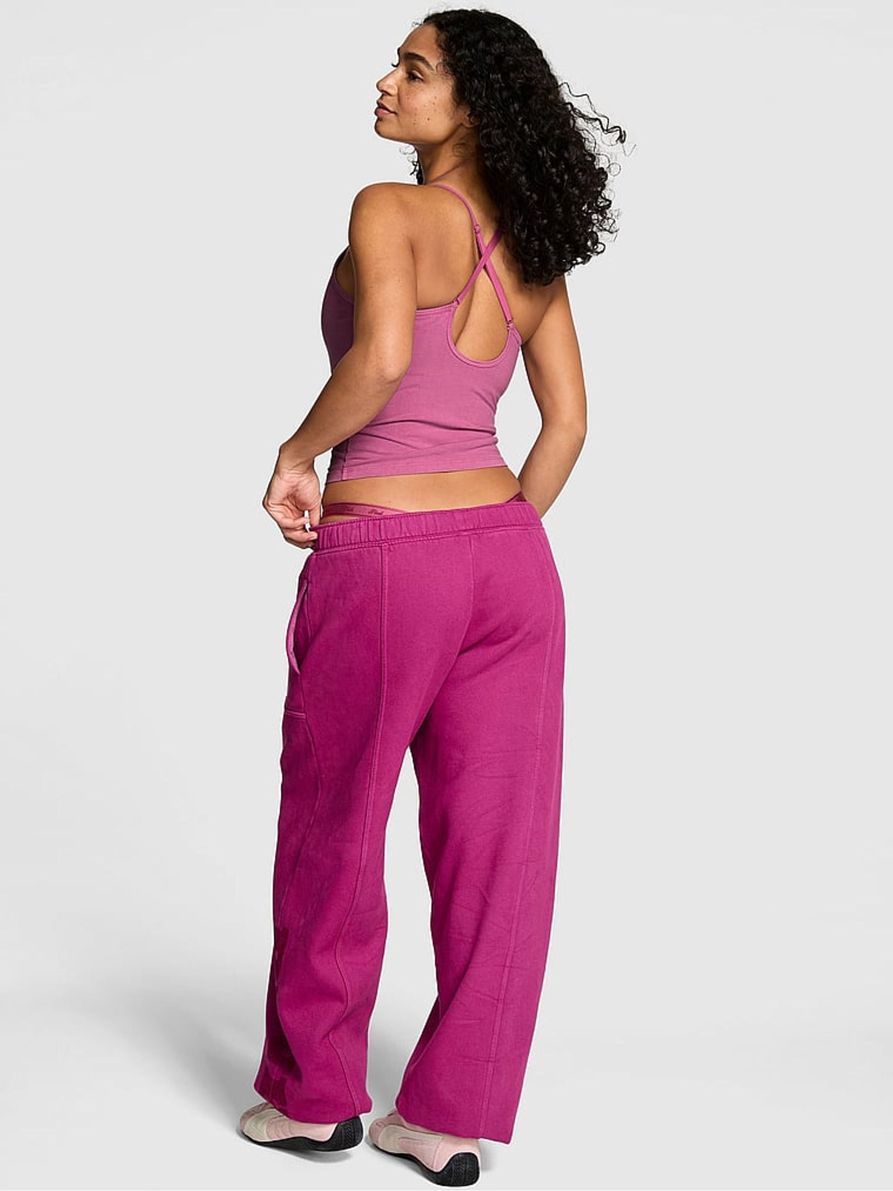 Magenta Purple Oversized Joggers - Image 2 of 2 Magenta Purple Oversized Joggers - Image 2 of 2