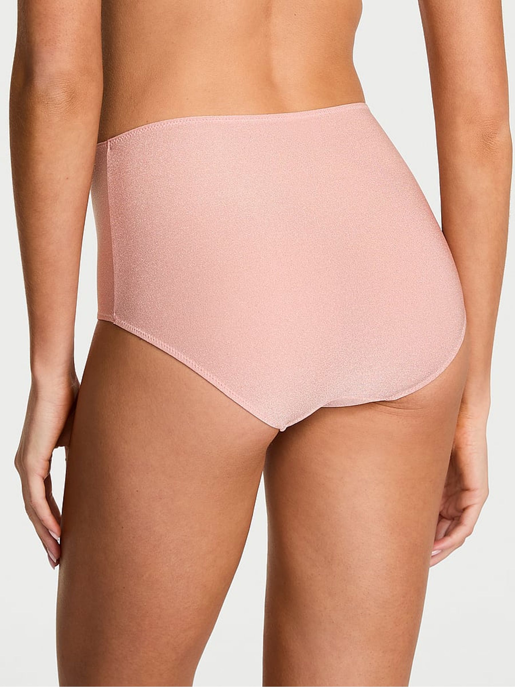 Royal Pink Brief Shimmer Mid-Rise Knickers - Image 2 of 2