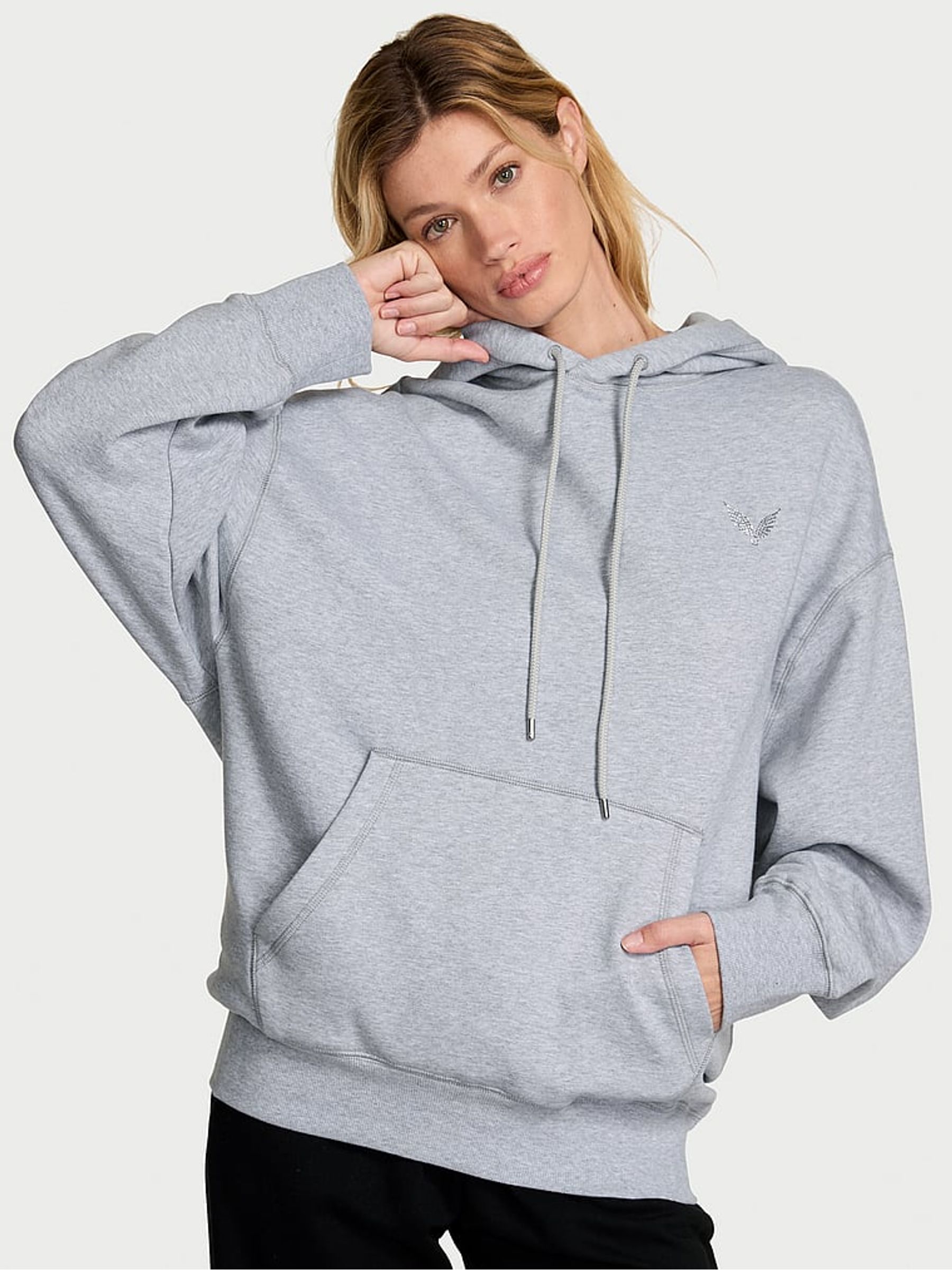 Medium Heather Grey Fleece Hoodie - Image 1 of 3