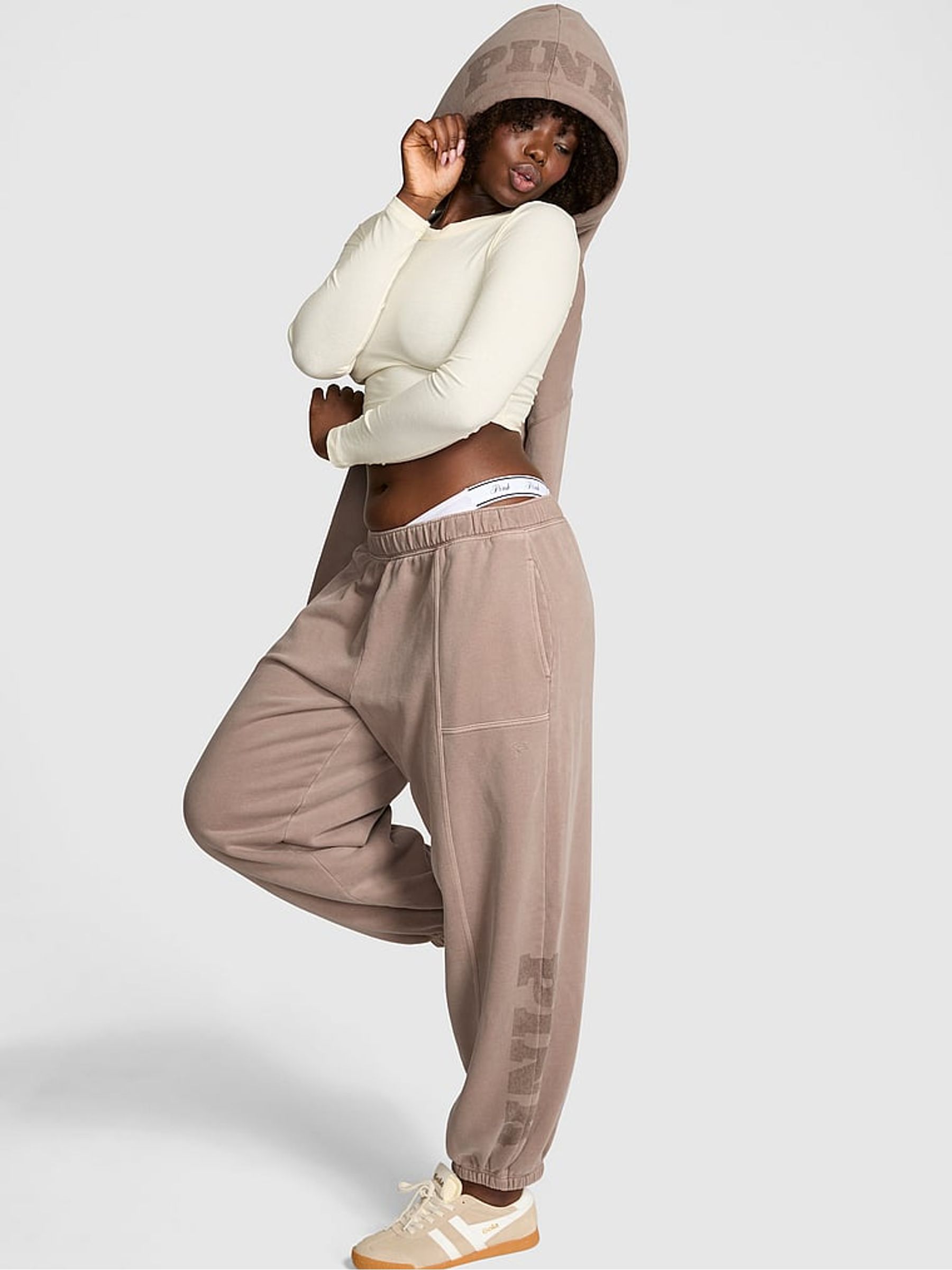 Panama Beige Oversized Joggers - Image 1 of 2