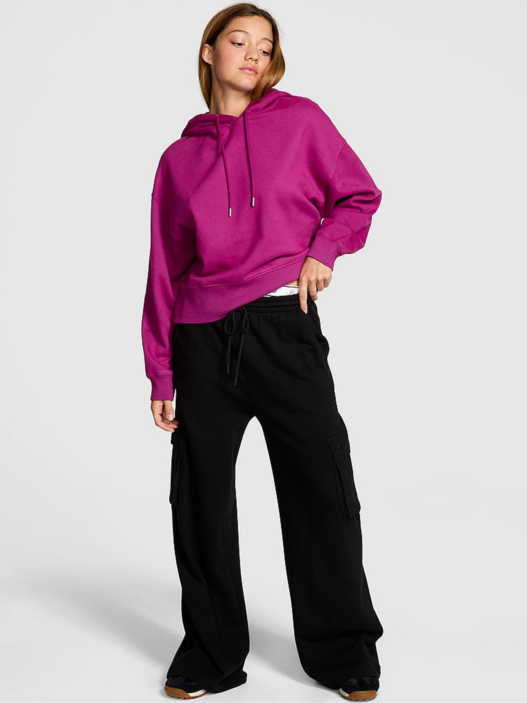 Magenta Purple Oversized Hoodie - Image 1 of 3