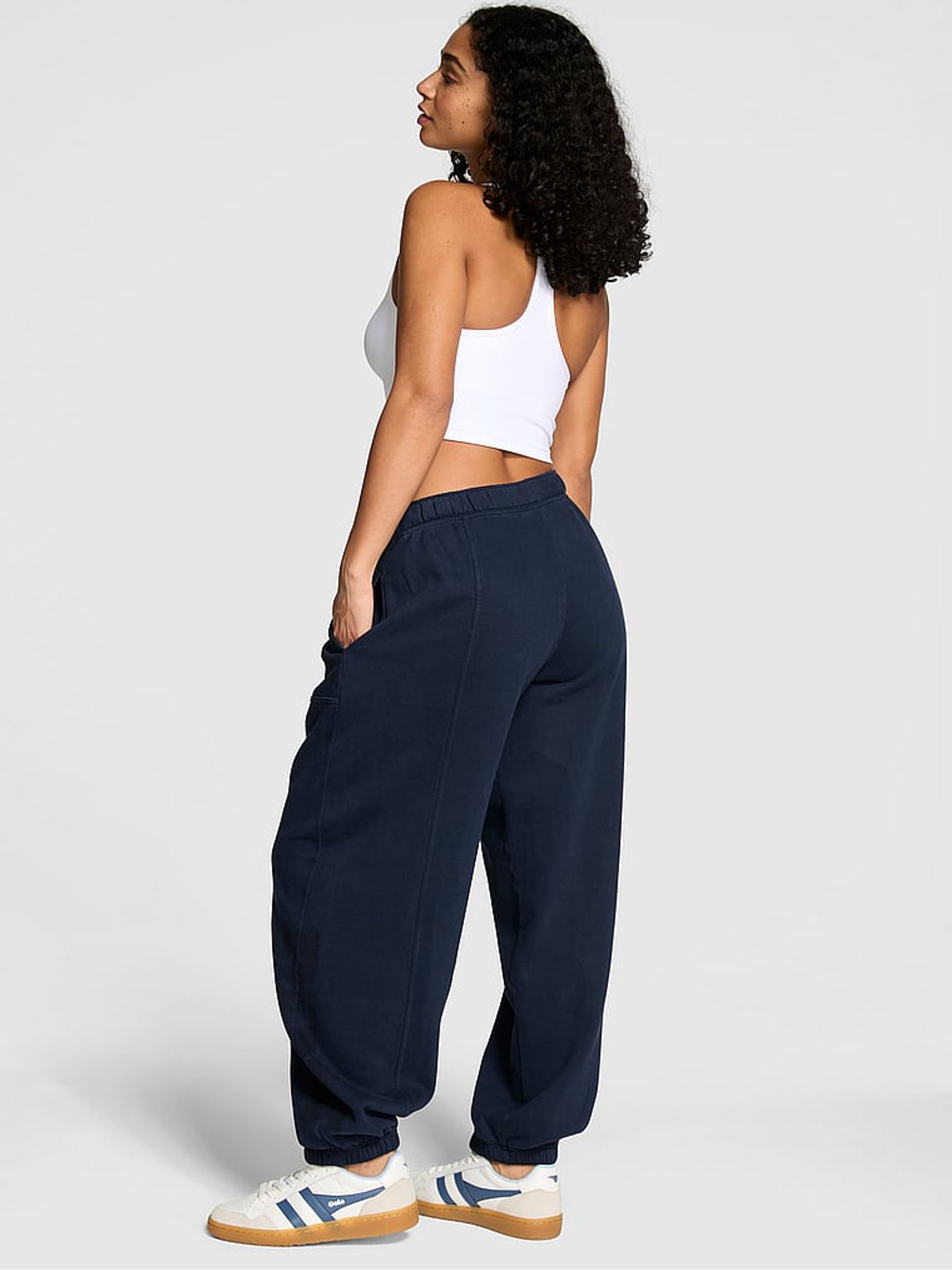 Noir Navy Blue Oversized Joggers - Image 2 of 2