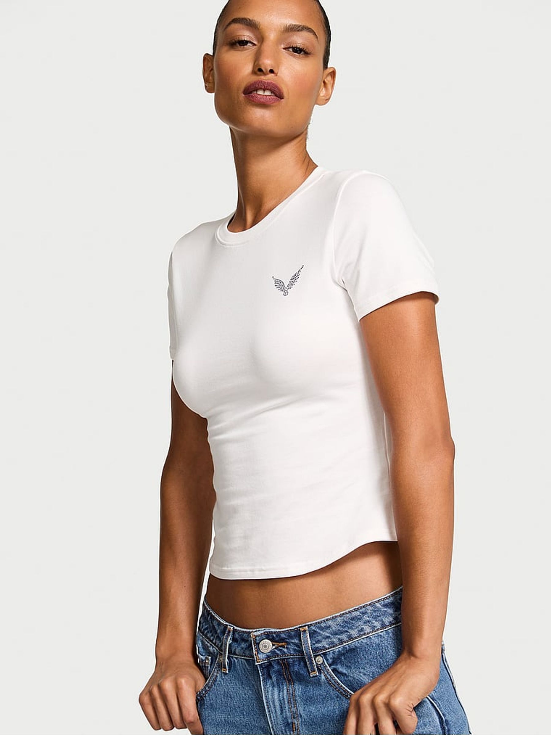 Coconut White Fashion Show Cropped T-Shirt - Image 1 of 2