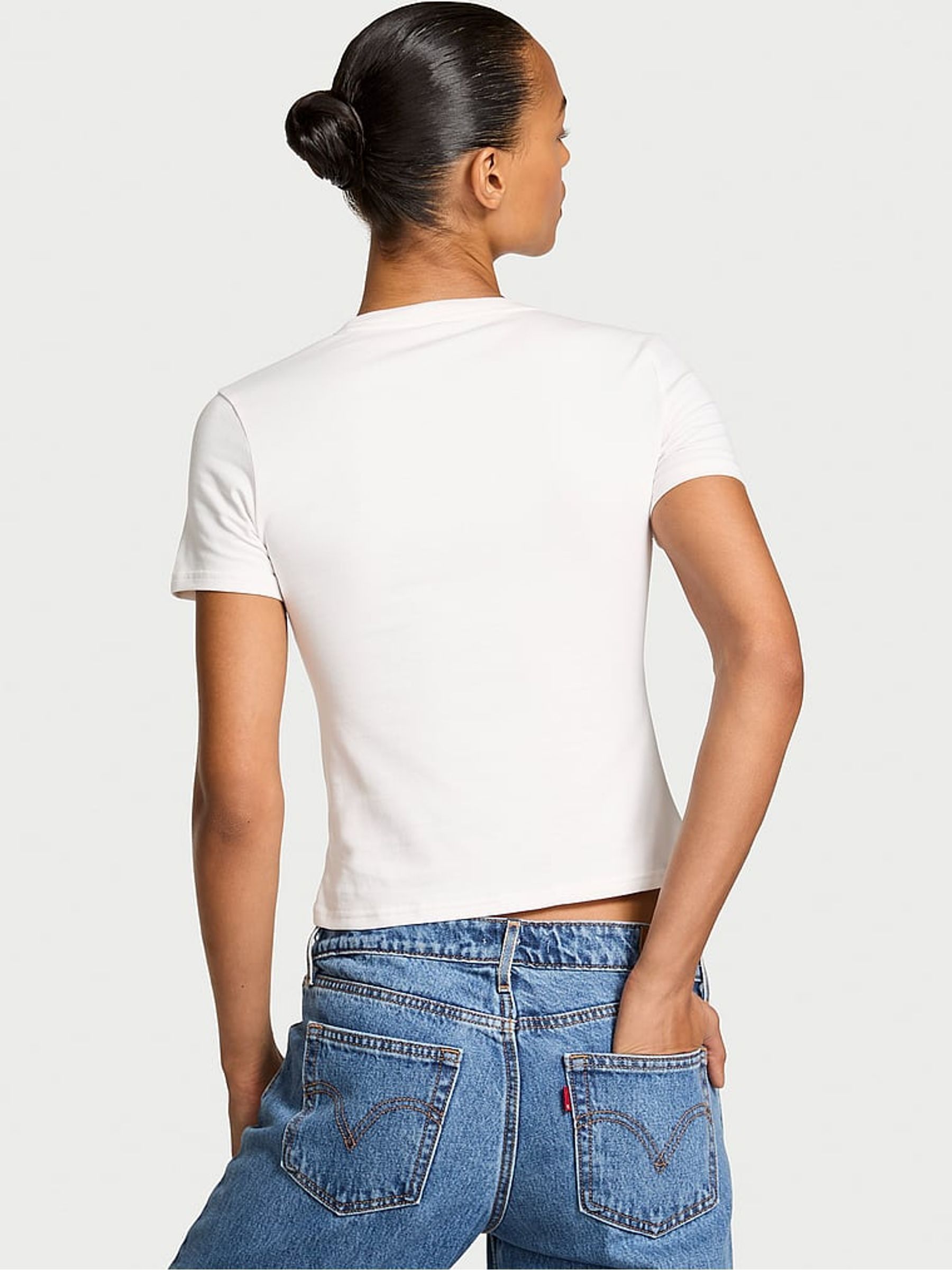 Coconut White Fashion Show Cropped T-Shirt - Image 2 of 2