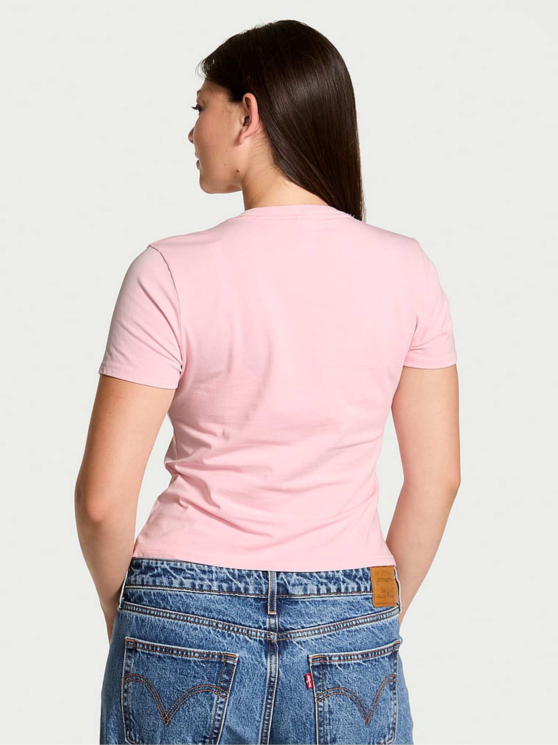 Washed Pretty Blossom Pink Fashion Show Cropped T-Shirt - Image 2 of 2