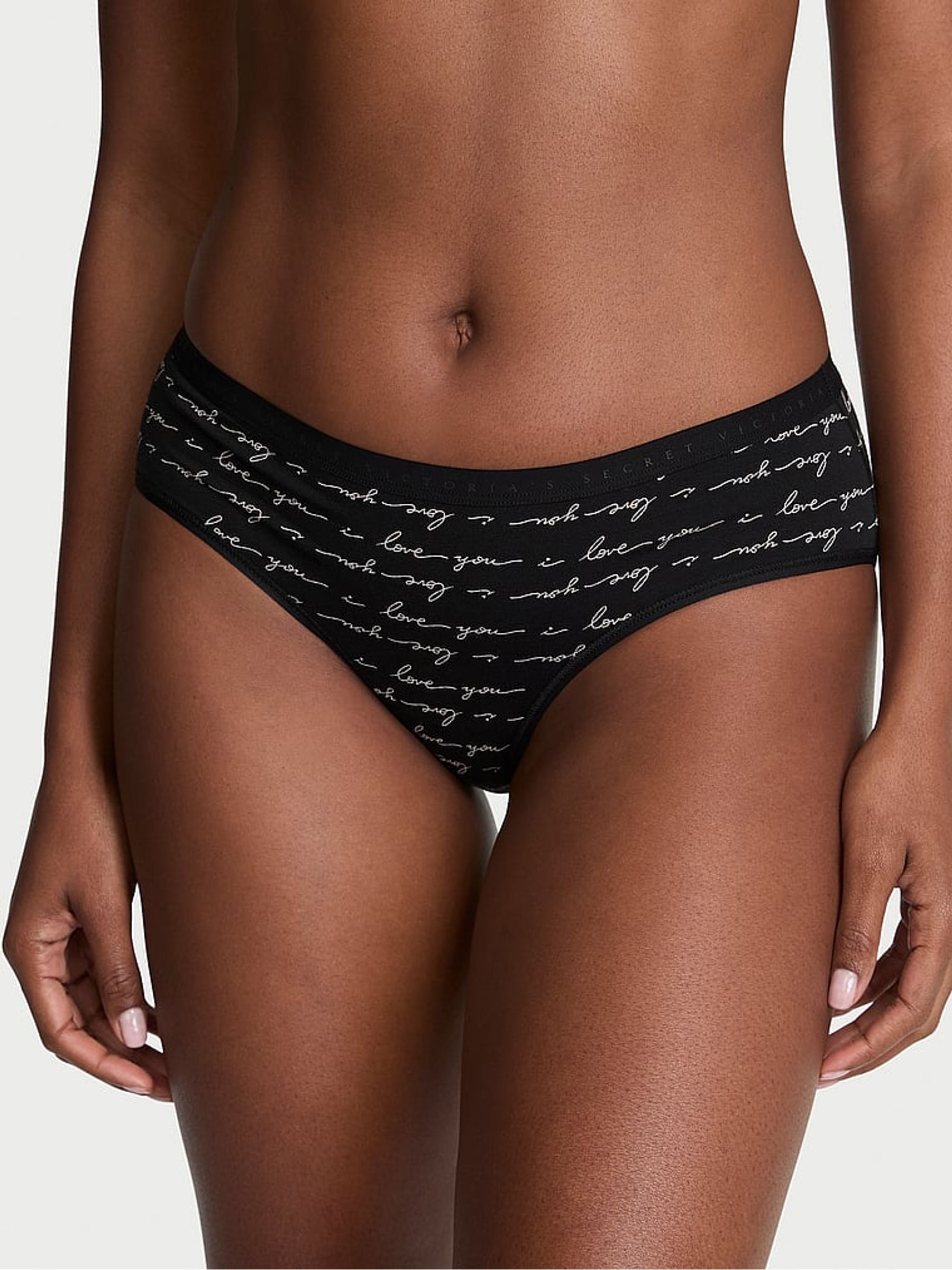 Black Love Script Hipster Knickers - Image 1 of 2