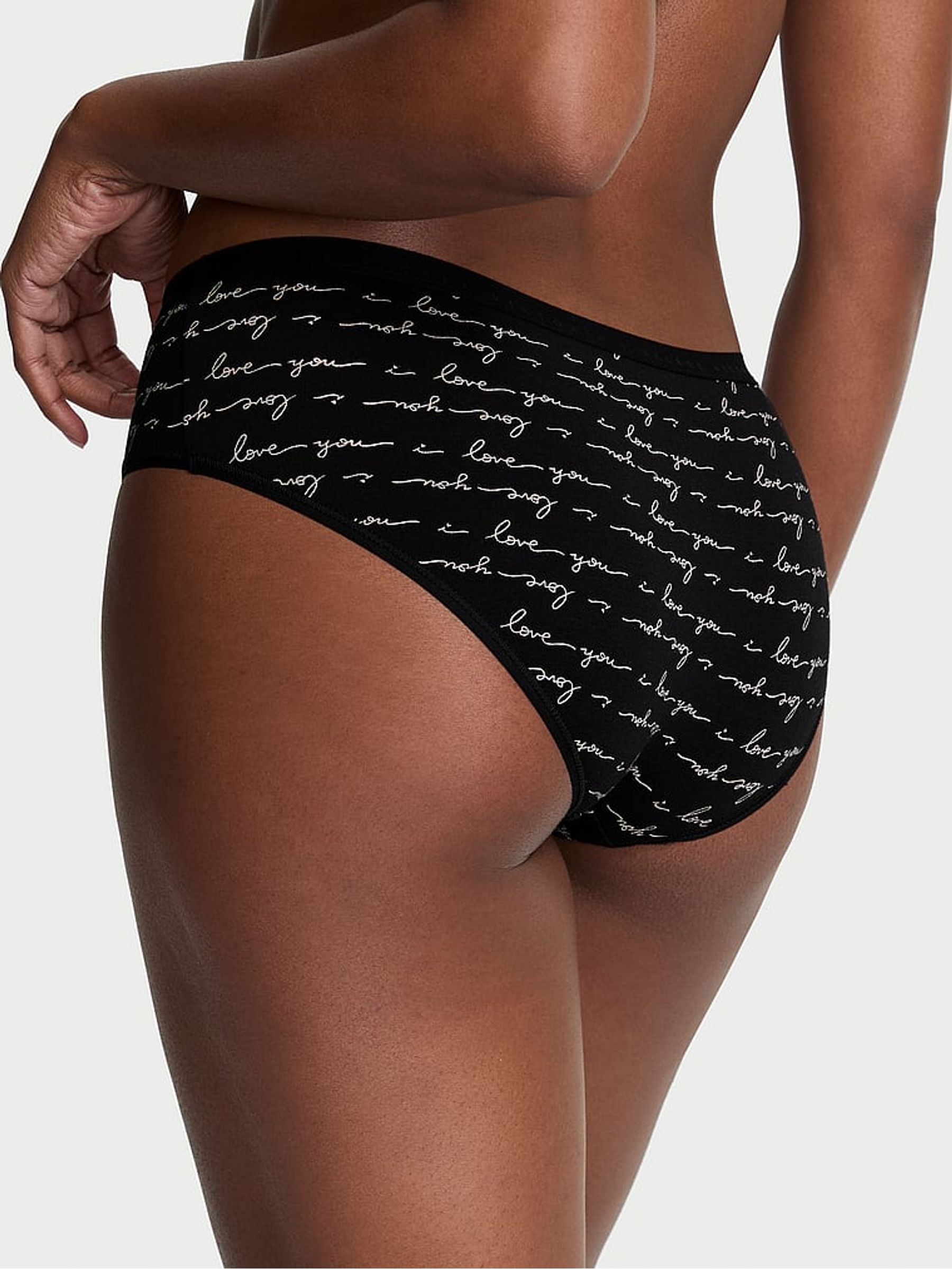 Black Love Script Hipster Knickers - Image 2 of 2