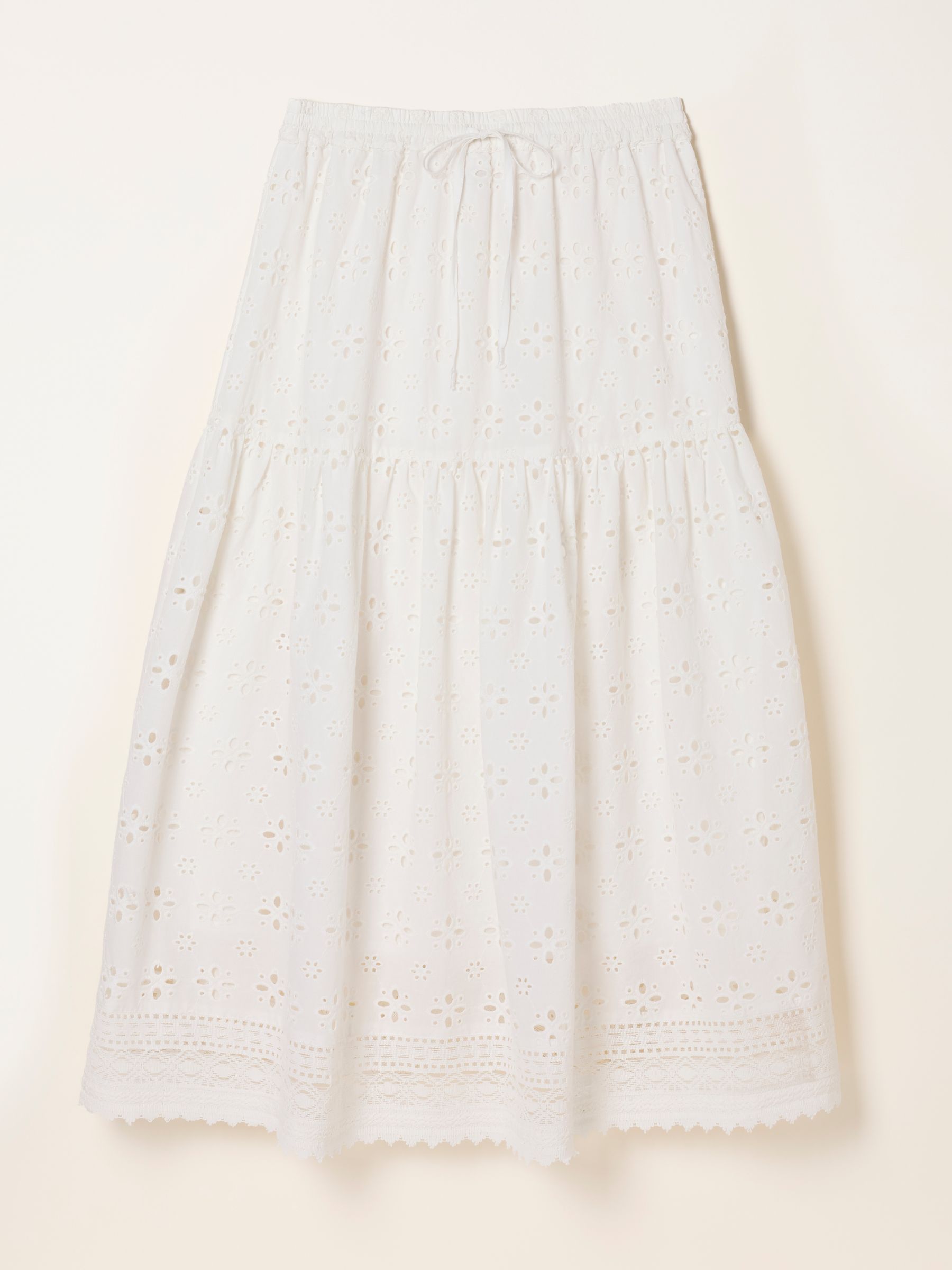 Winnie White Broderie Midi Skirt - Image 6 of 6