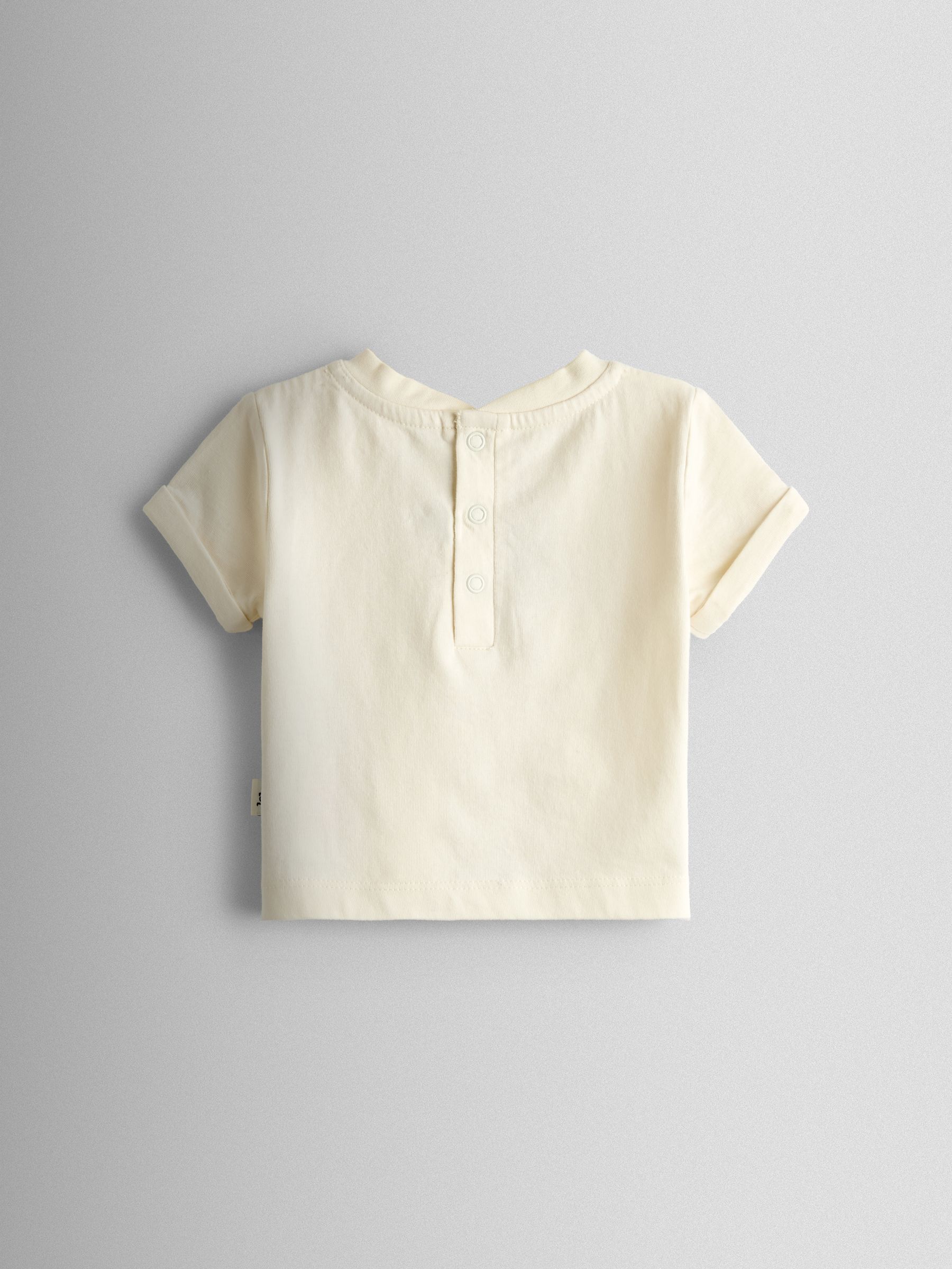 Cream Safari Gingham Applique Top and Short Set - Image 3 of 7