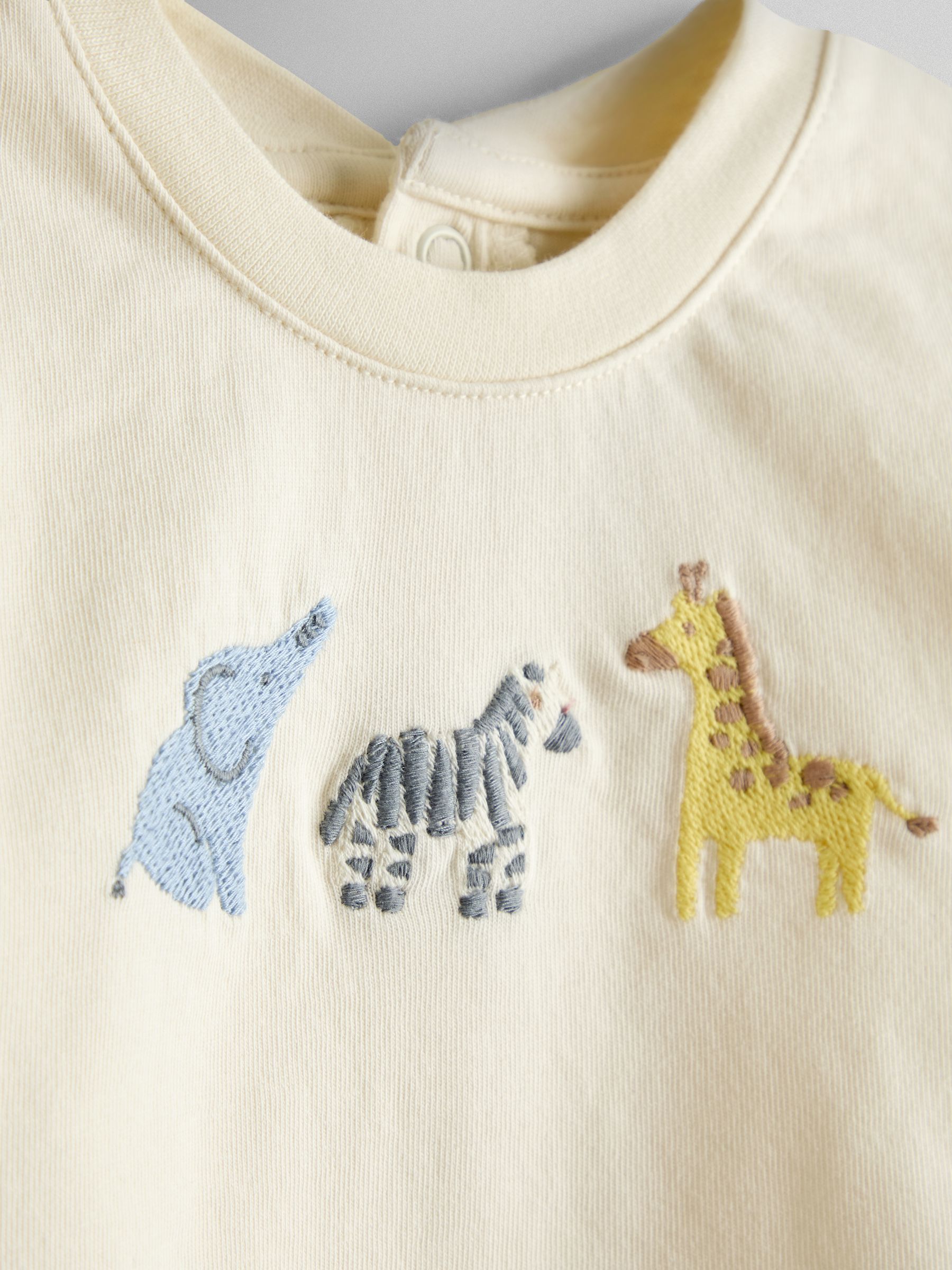 Cream Safari Gingham Applique Top and Short Set - Image 6 of 7