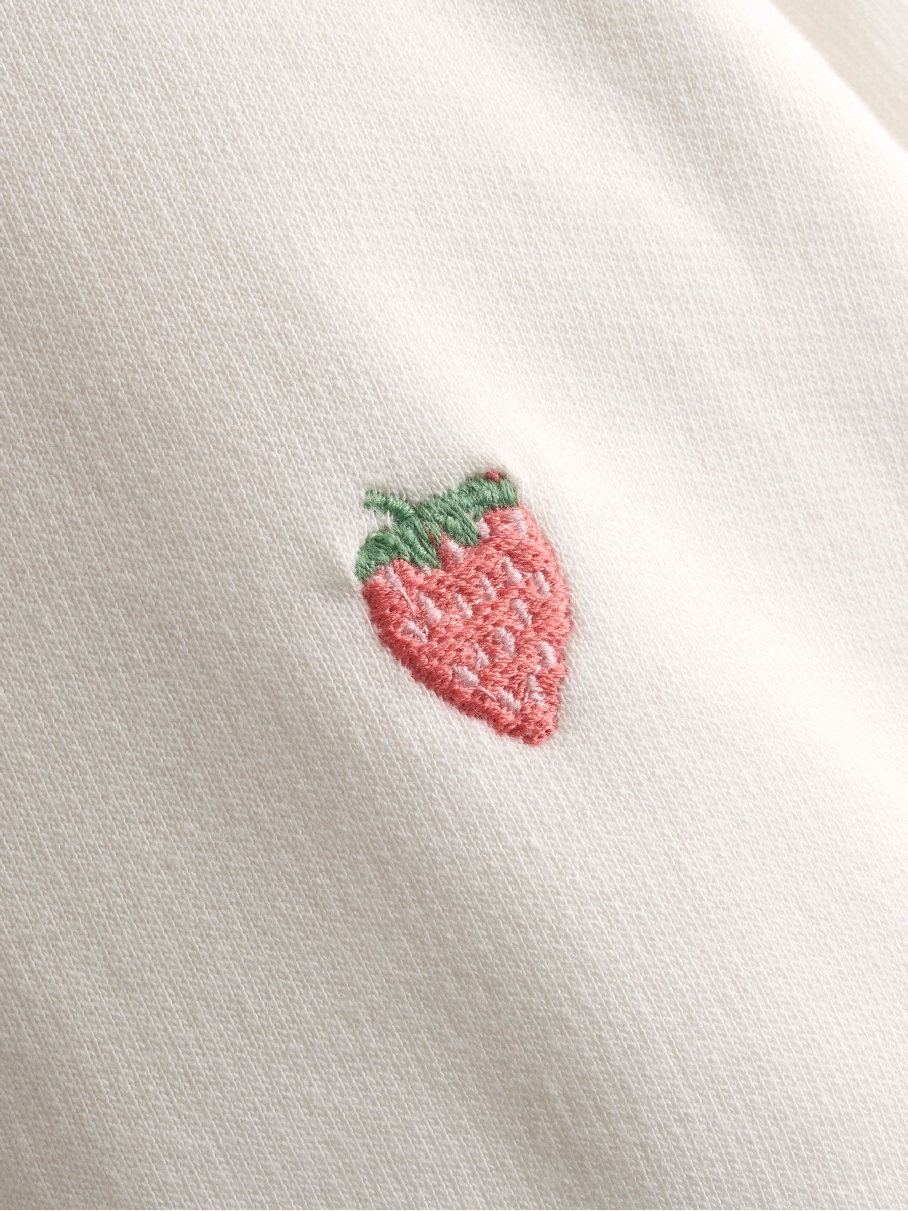 Pink Strawberry Collared Sweatshirt and Jogger Set - Image 8 of 9