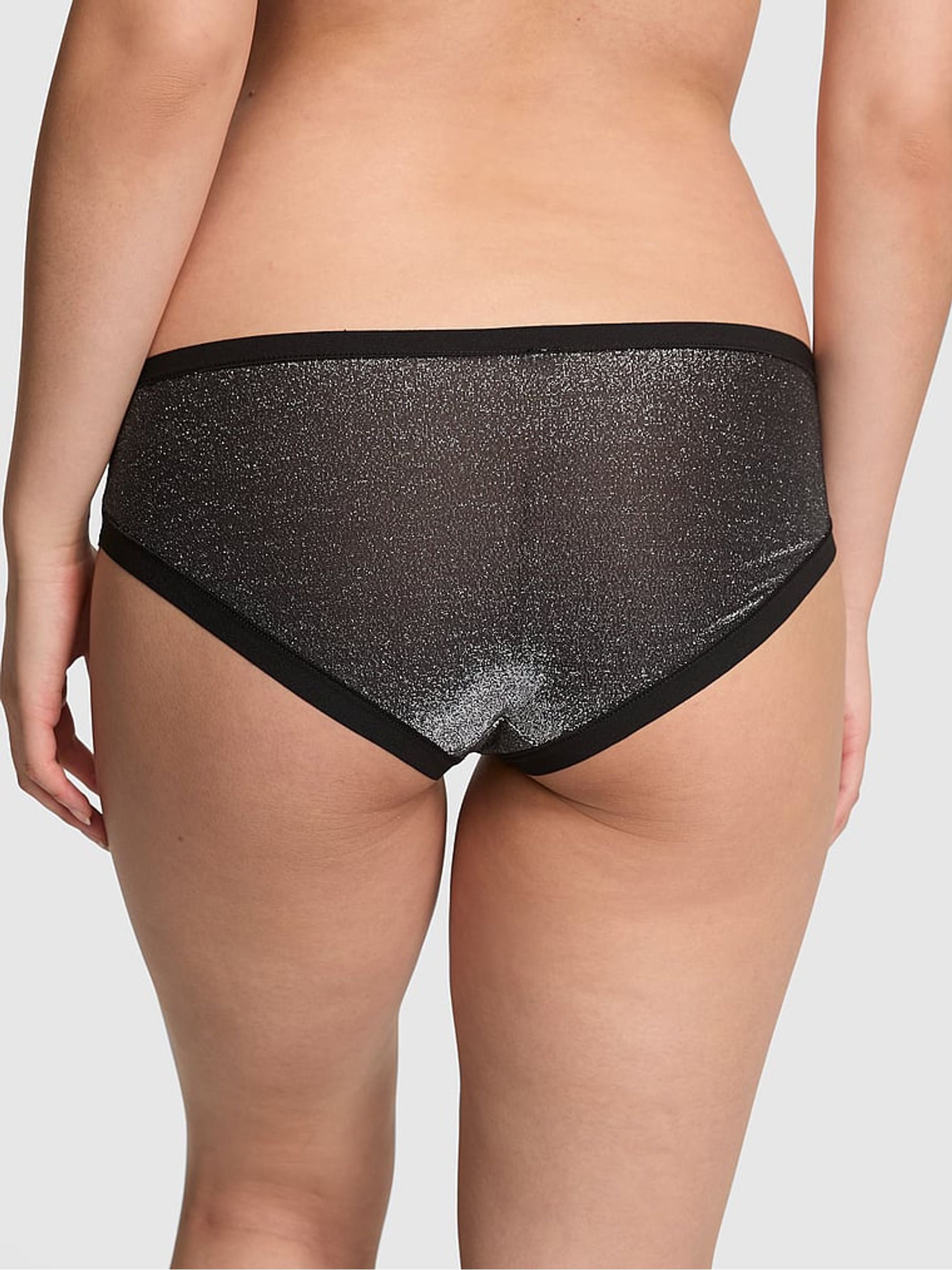 Black Shine Hipster No Show Knickers - Image 2 of 2