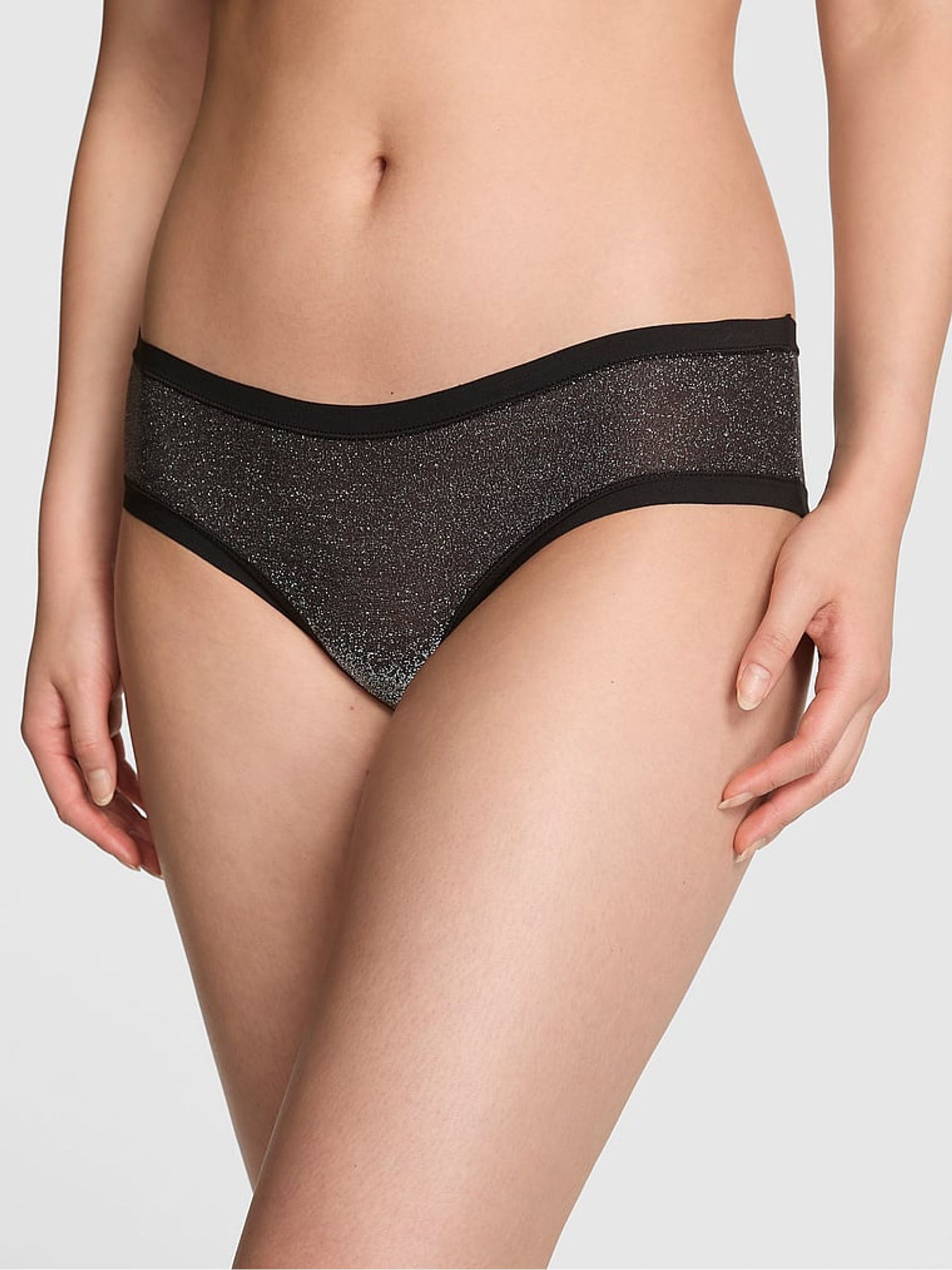 Black Shine Cheeky No Show Knickers - Image 1 of 2