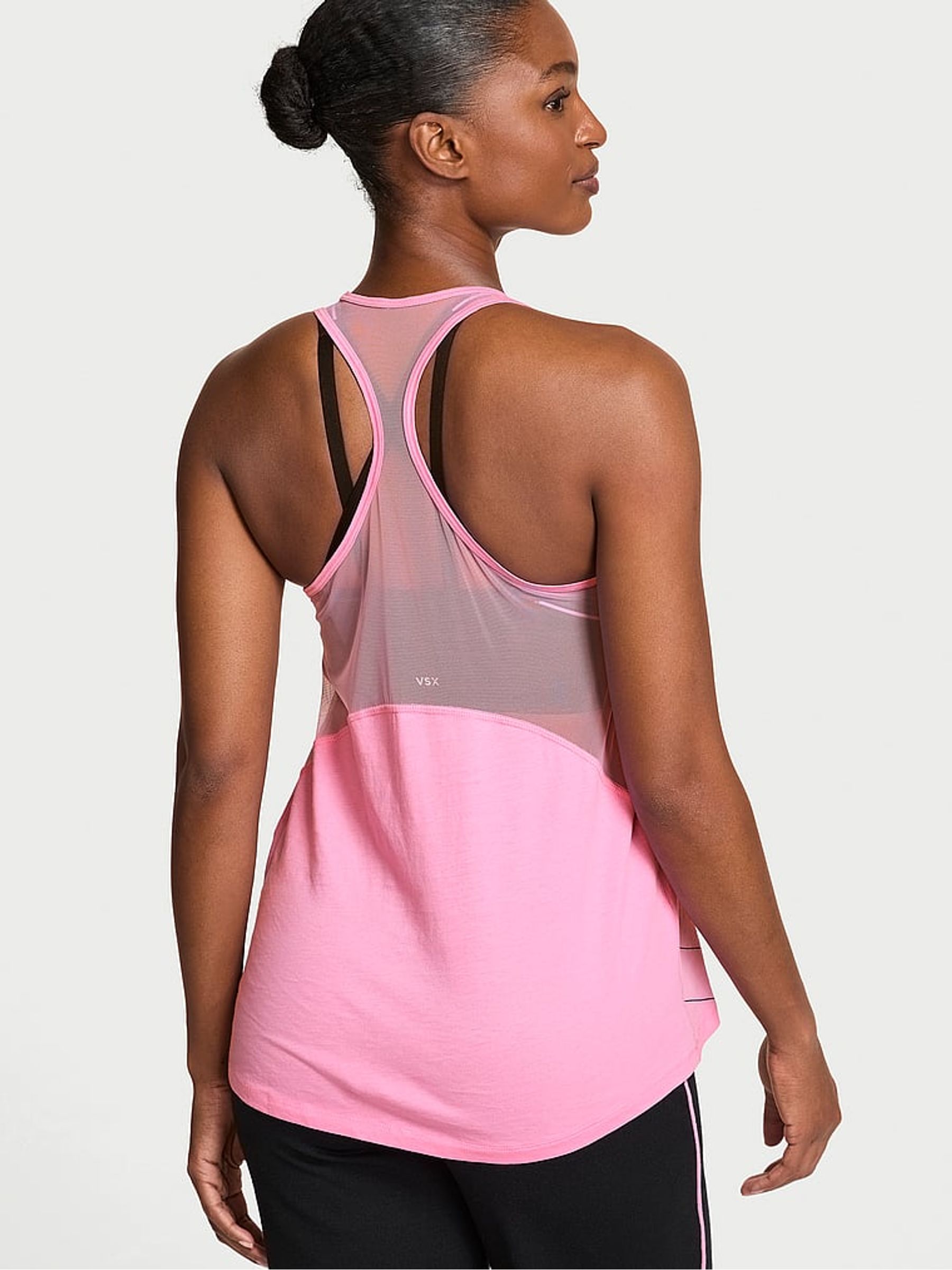 Pink Sugar Racerback Mesh Tank Top - Image 2 of 3 Pink Sugar Racerback Mesh Tank Top - Image 2 of 3