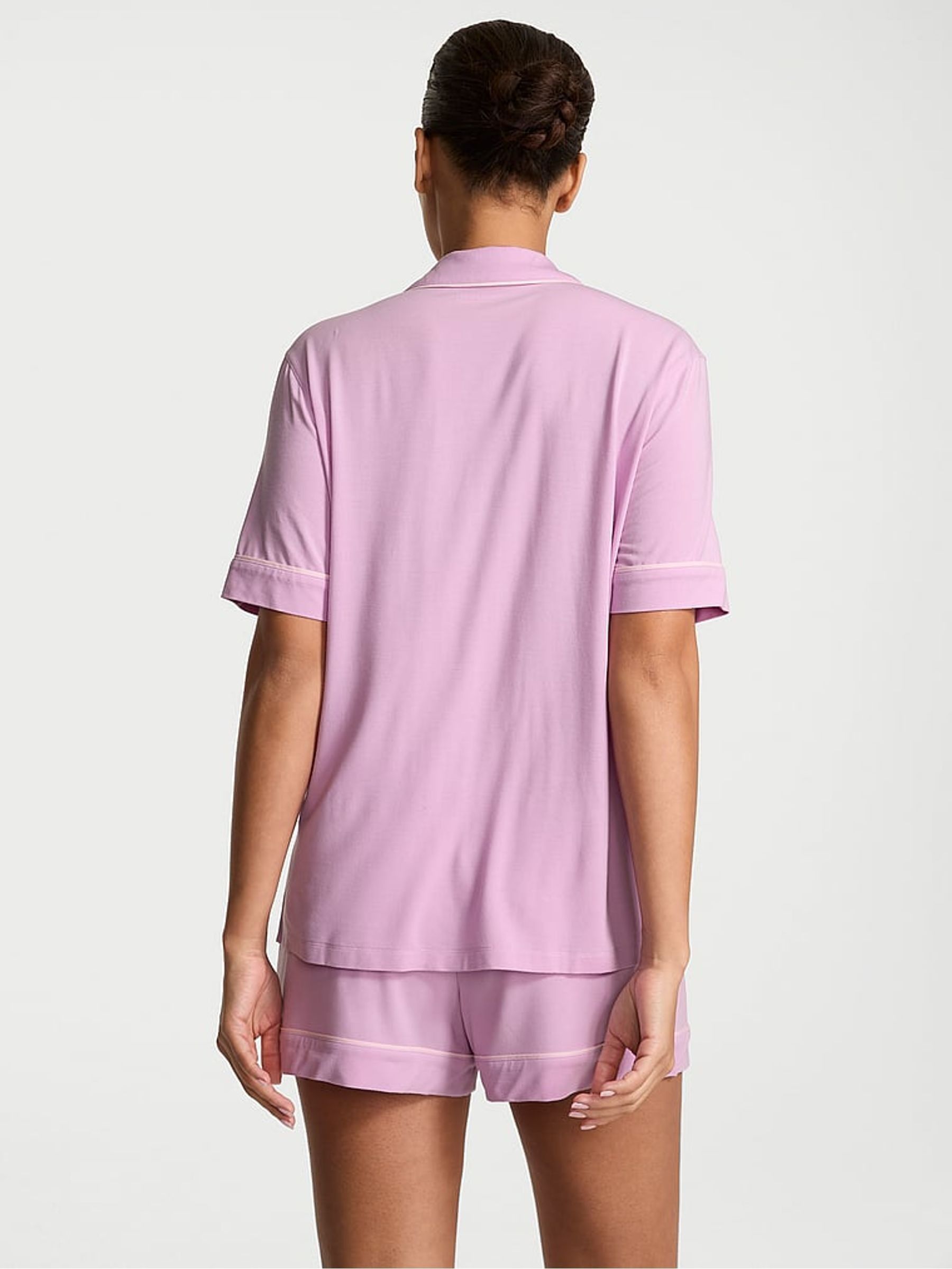 Bikini Pink Bow Modal Short Pyjamas Set - Image 2 of 2 Bikini Pink Bow Modal Short Pyjamas Set - Image 2 of 2