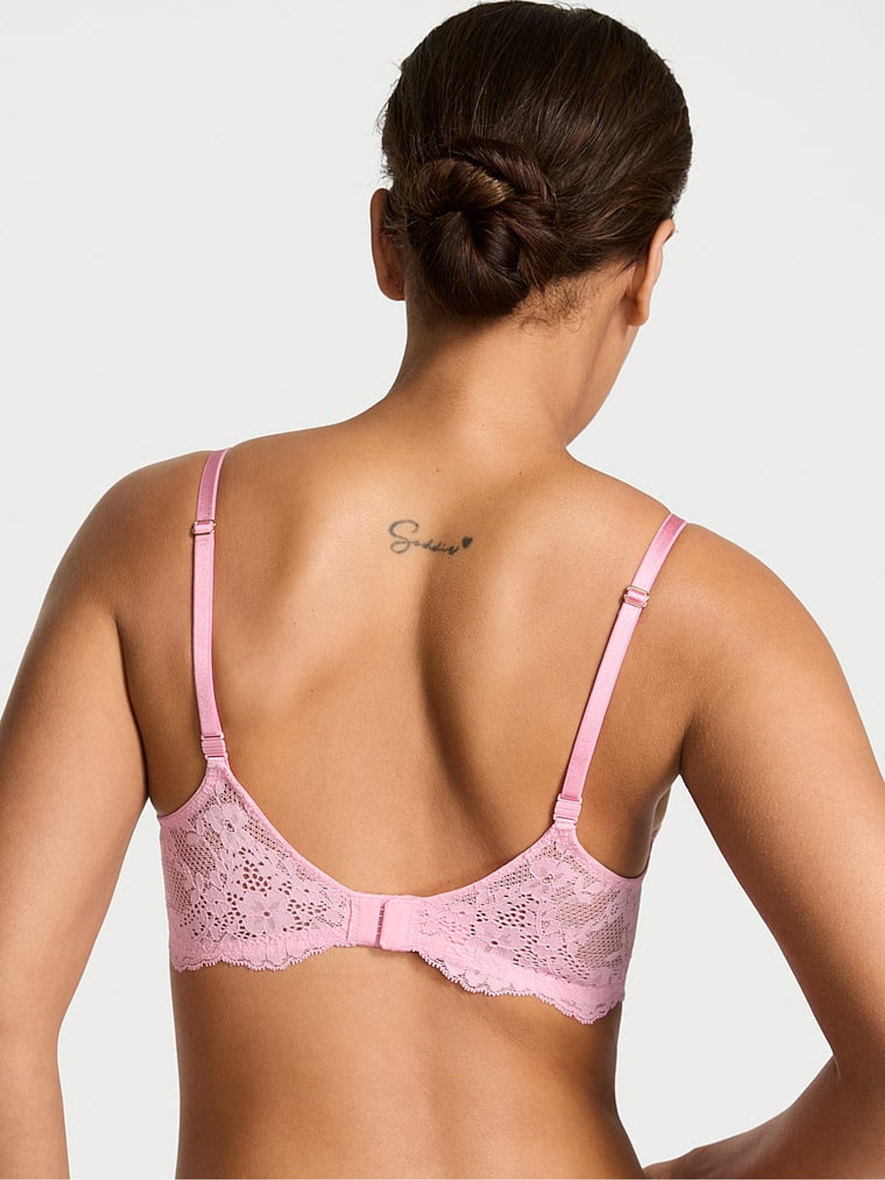 Petal Pink Unlined Balcony Lace Bra - Image 2 of 2 Petal Pink Unlined Balcony Lace Bra - Image 2 of 2
