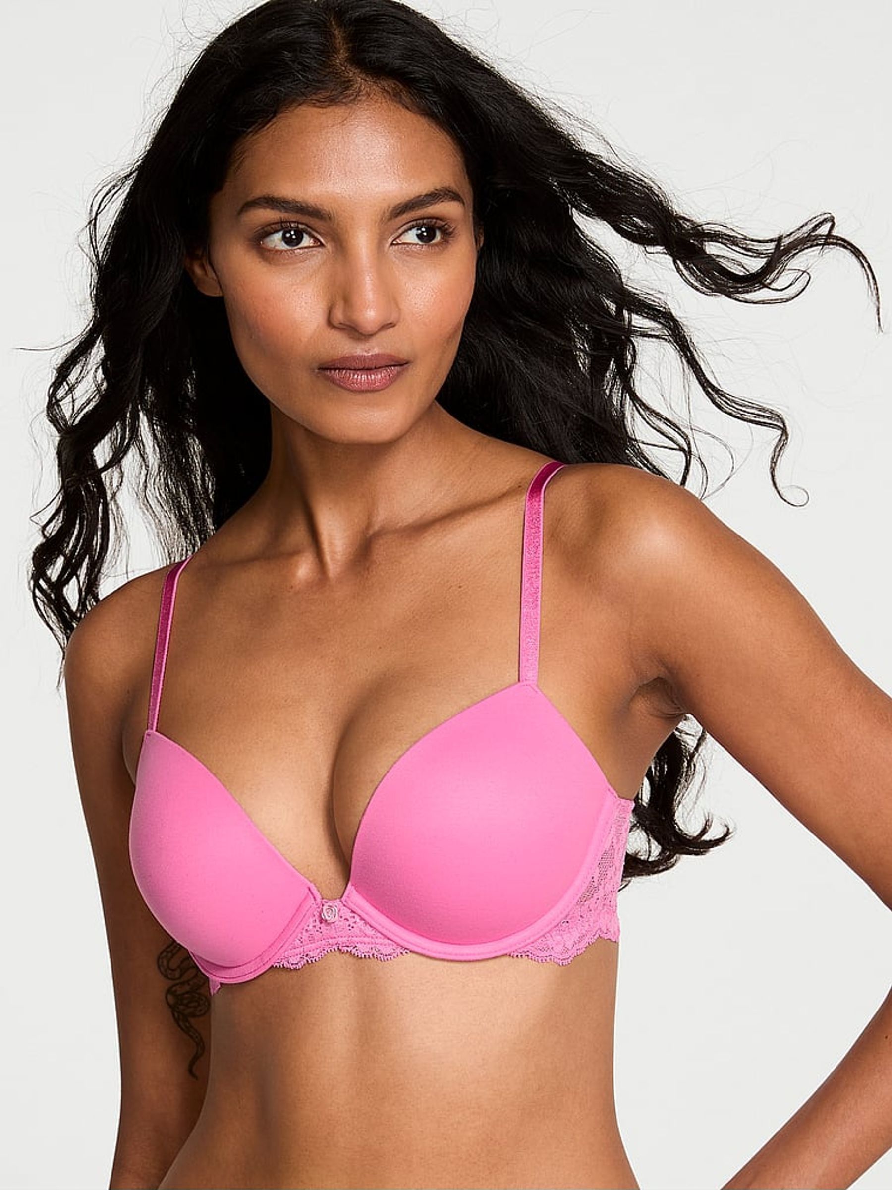 Rose Garden Pink Push Up Bra - Image 1 of 2